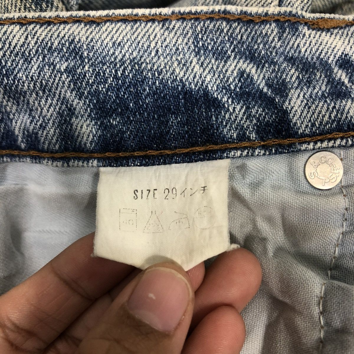 Levi's 🔥VINTAGE ACID WASH DESIGN LEVIS DENIM STRAIGHT CUT Size 28" / US 6 / IT 42 - 24 Thumbnail