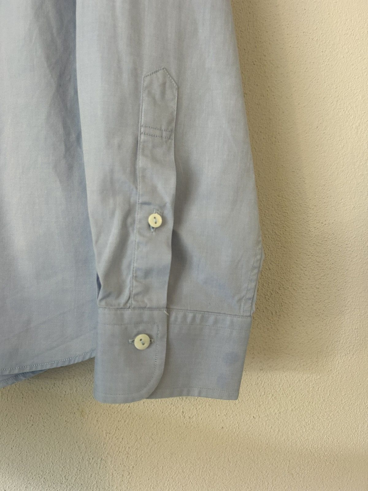 Gucci Gucci Light Blue Cotton Shirt with Embroidered “GG” Crest Size US L / EU 52-54 / 3 - 6 Thumbnail