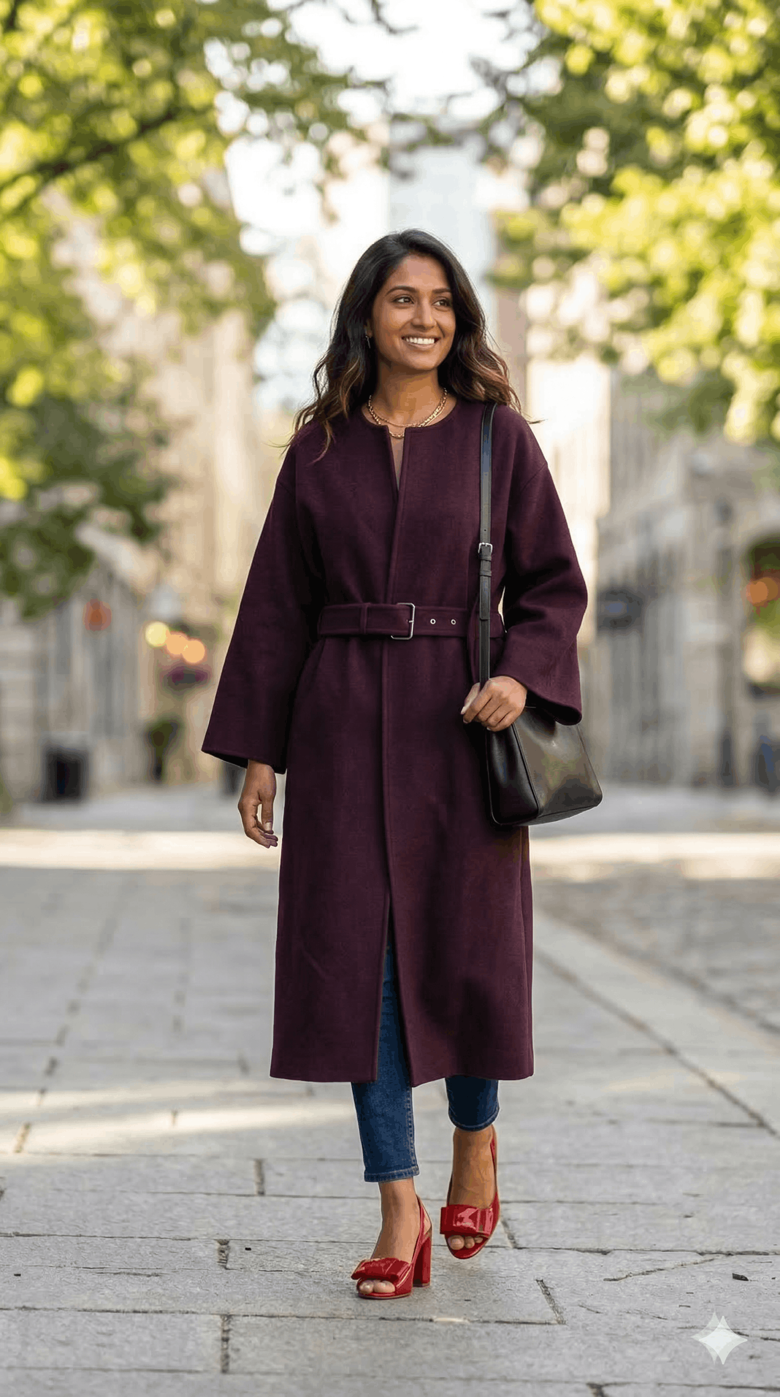 Dior Christian Dior Double Faced Belted Coat Bordeaux FR 36/US 4 Size XS / US 0-2 / IT 36-38 - 2 Thumbnail