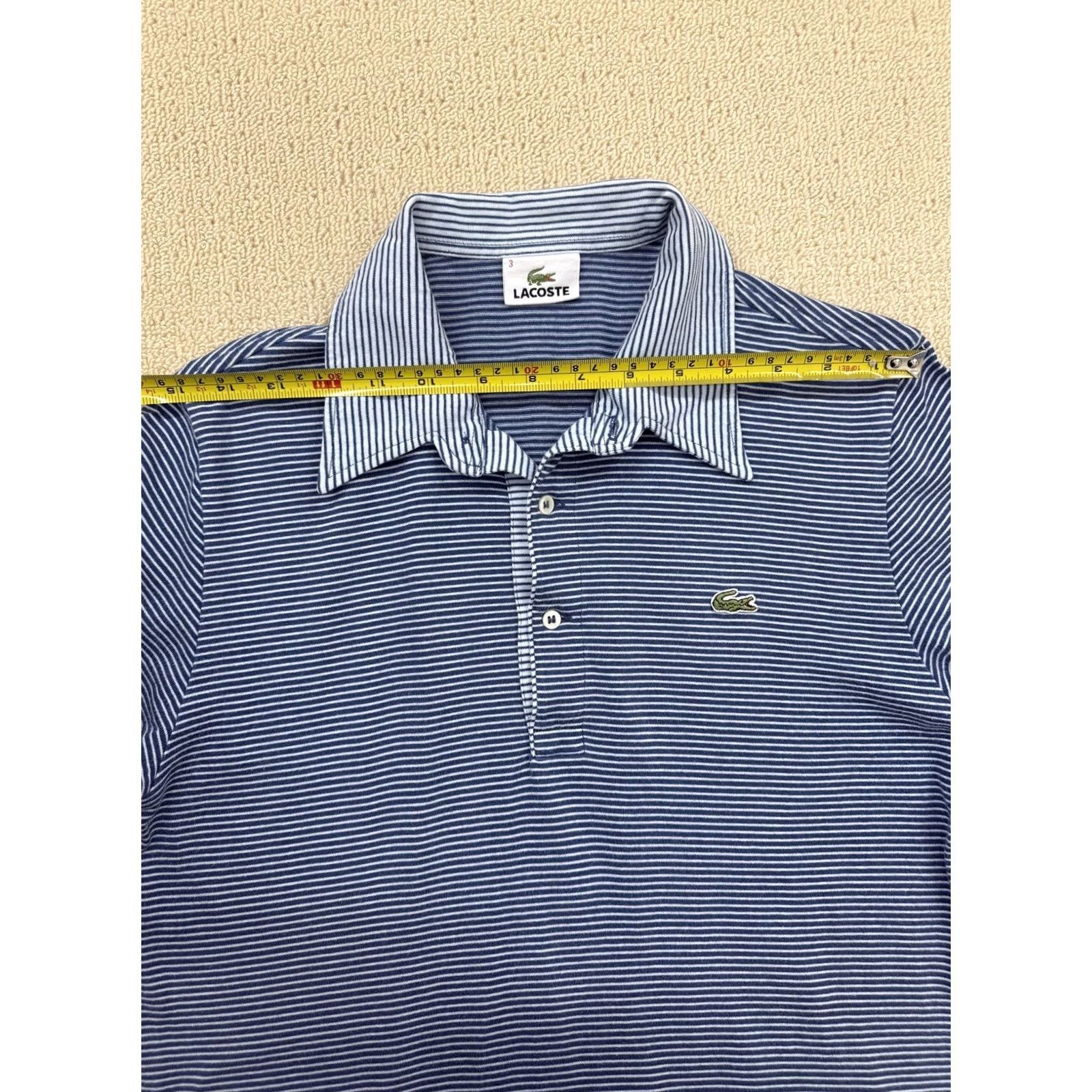 Lacoste VINTAGE Lacoste Men's Polo Shirt Blue White Striped Sz 3 Japan Cotton DH0435 Size US S / EU 44-46 / 1 - 5 Thumbnail