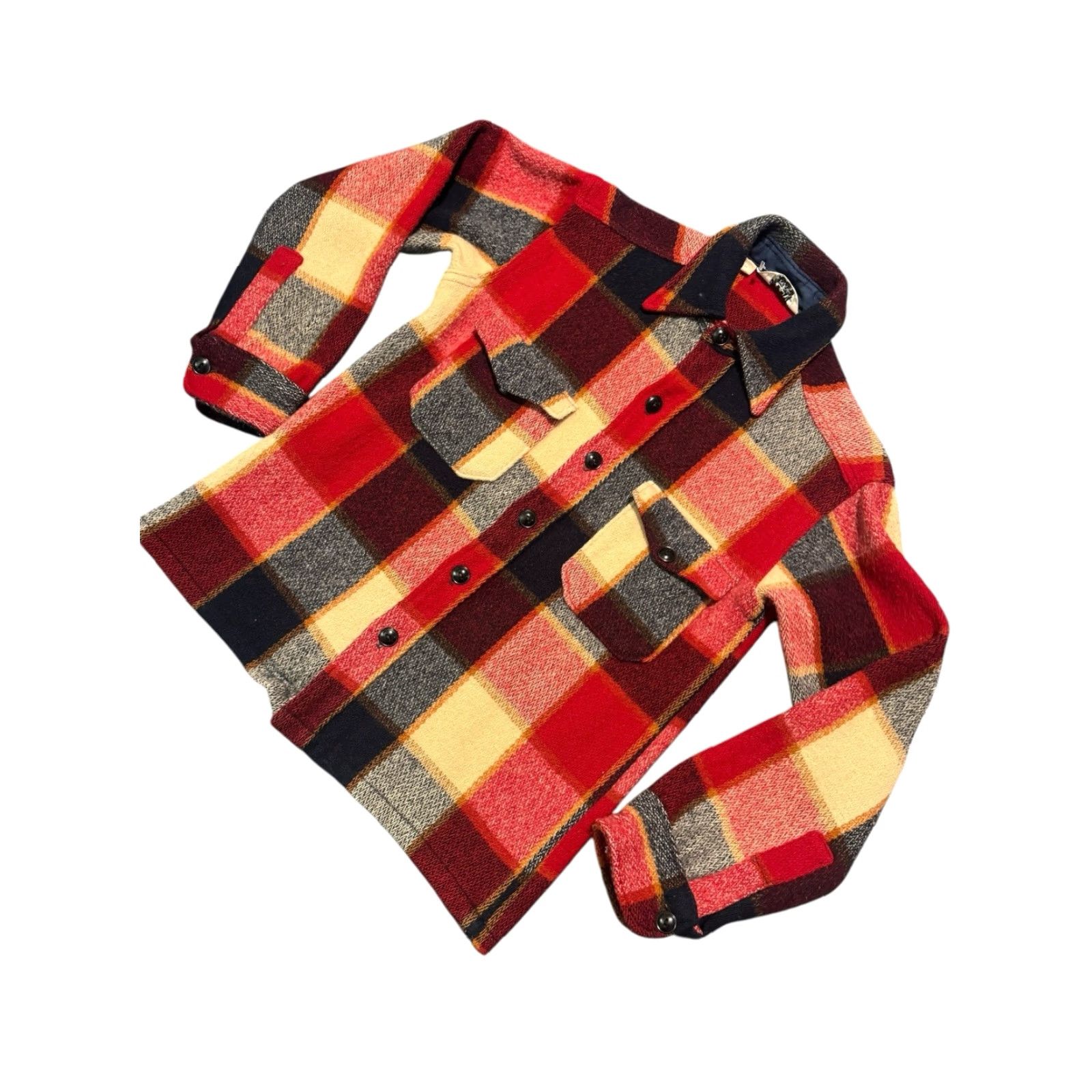 Vintage VINTAGE Woolrich 554 Mackinaw Jacket 1960 Heavy Wool Victory Plaid Mens Large Woolrich Woolen Mills Jacket Coat Plaid Red Winter Fall Long Size US L / EU 52-54 / 3 - 4 Thumbnail