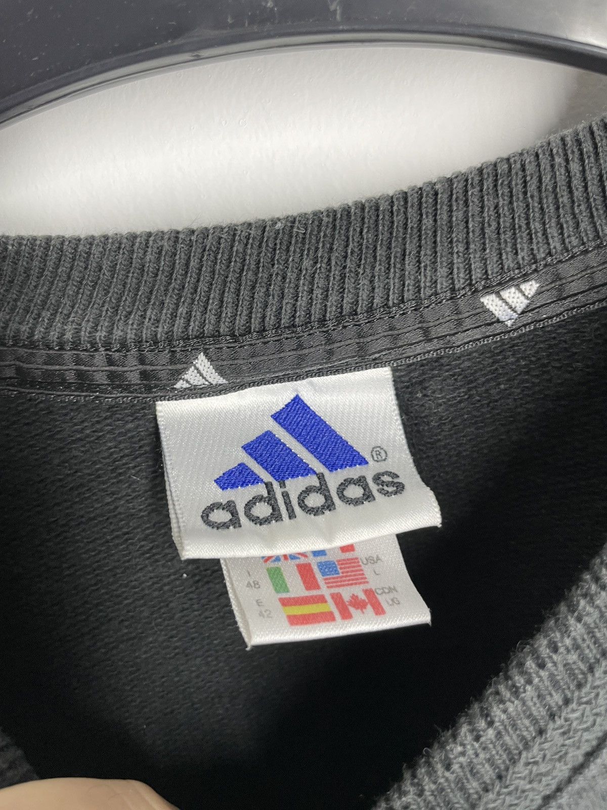 Adidas × Vintage Vibtage adidas 90s embroidered sweatshirt Size US L / EU 52-54 / 3 - 3 Thumbnail