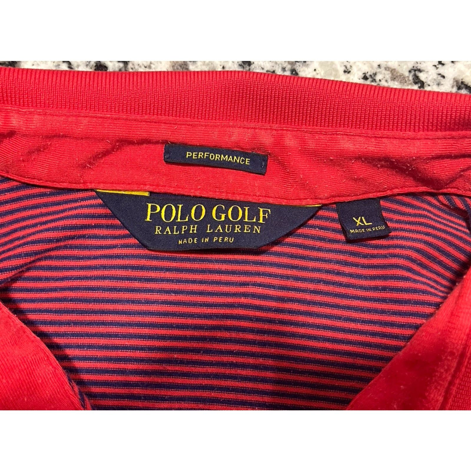 Ralph Lauren Ralph Lauren Performance Polo Shirt XL Men’s Red Blue Striped S/S Size US XL / EU 56 / 4 - 4 Thumbnail