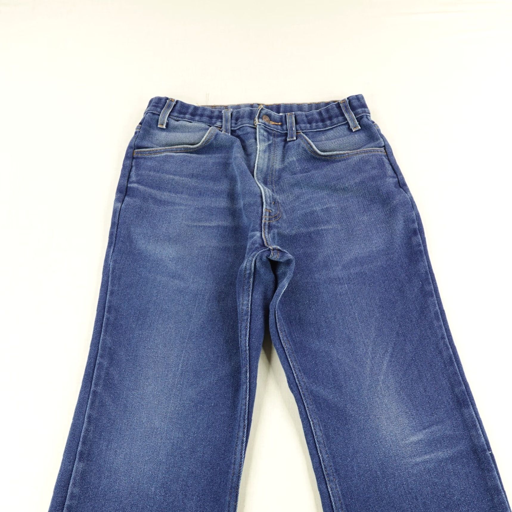 Levi's VINTAGE Levi's Jeans Mens 34x29 Blue Denim 547 Brown Tab Straight Leg Y2K faded hole Pocket Easy Care Size US 29 - 2 Thumbnail