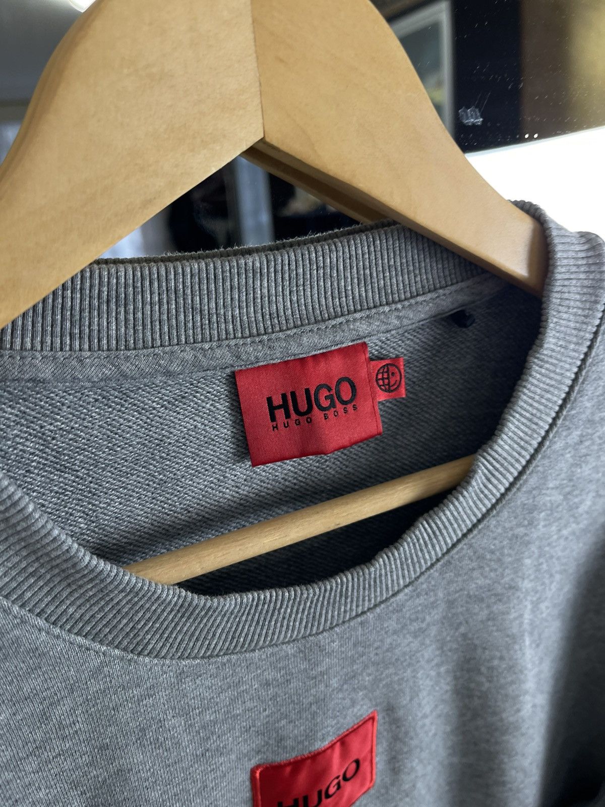Hugo Boss HUGO Red Patch Diragol 212 Premium Cotton Grey Sweatshirt Size US XL / EU 56 / 4 - 3 Thumbnail
