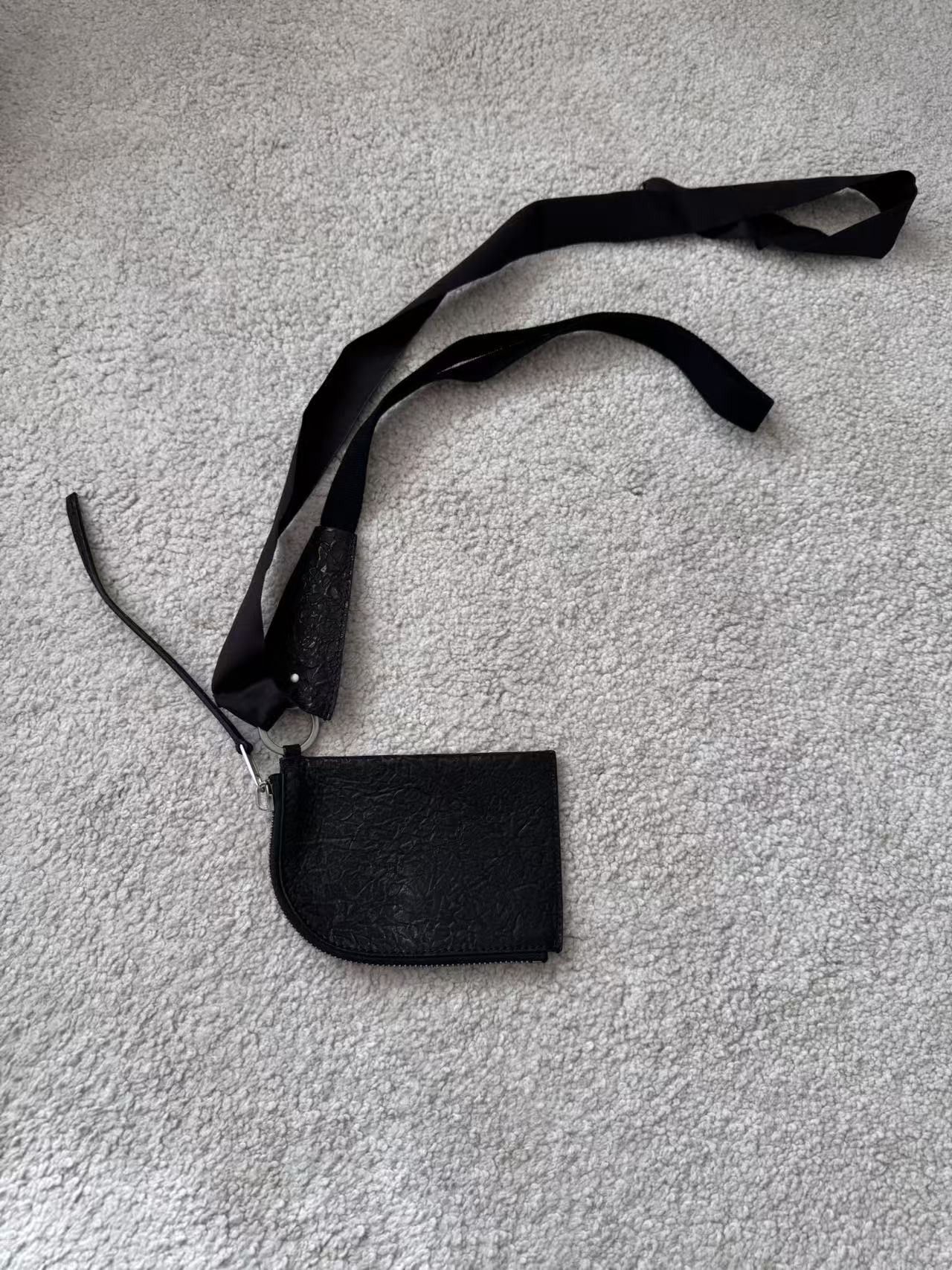 Rick Owens Rick Owens Leather Zip Cardholder Size ONE SIZE - 1 Thumbnail