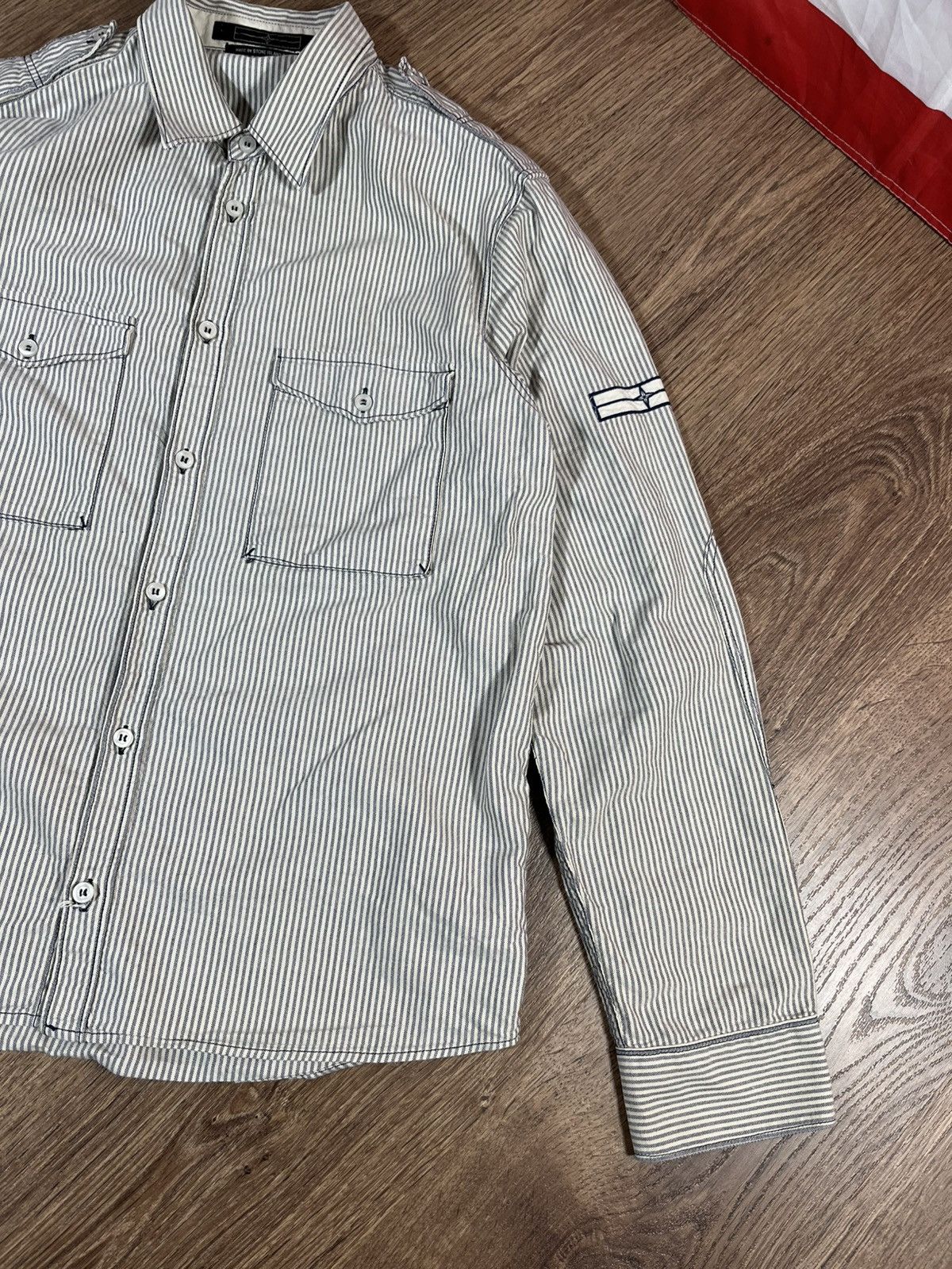 Stone Island Stone Island Denim Very Rare Shirt Denim Logo Size US L / EU 52-54 / 3 - 3 Thumbnail