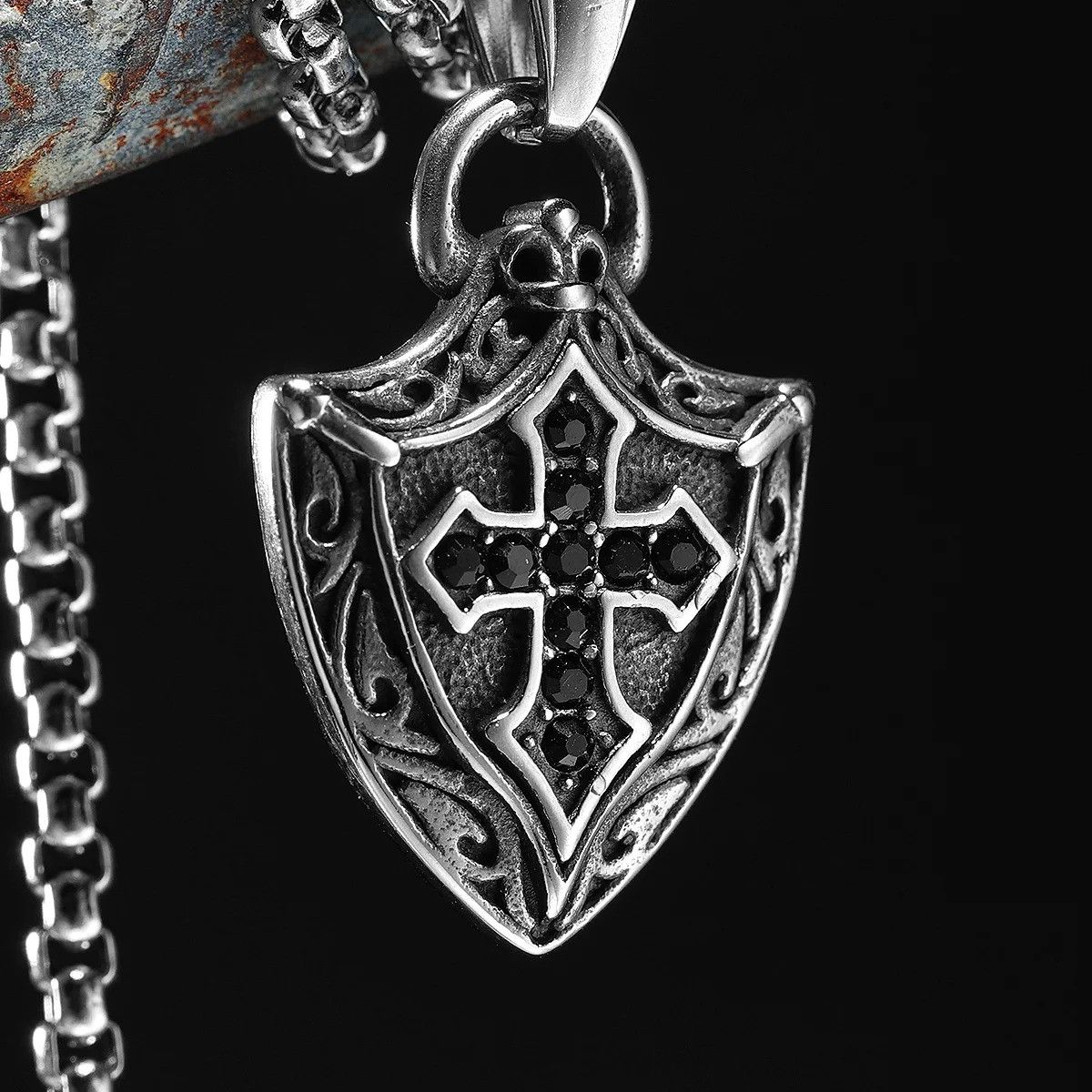 Other Cross Shield Pendant Accessories Necklace Gifts Size ONE SIZE - 3 Thumbnail