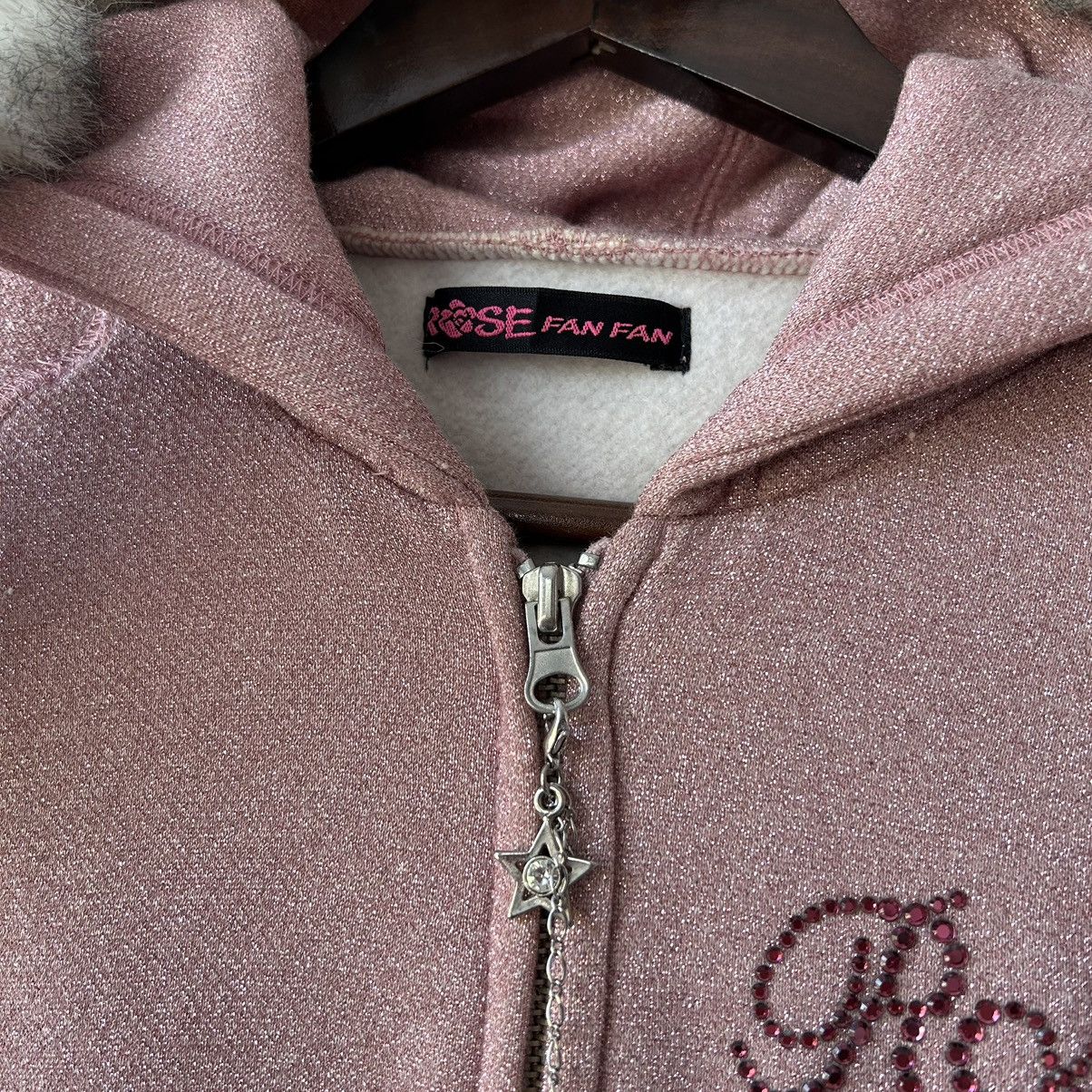 Japanese Brand Y2k Rose Zipper Hoodie Fur Size XS / US 0-2 / IT 36-38 - 6 Thumbnail