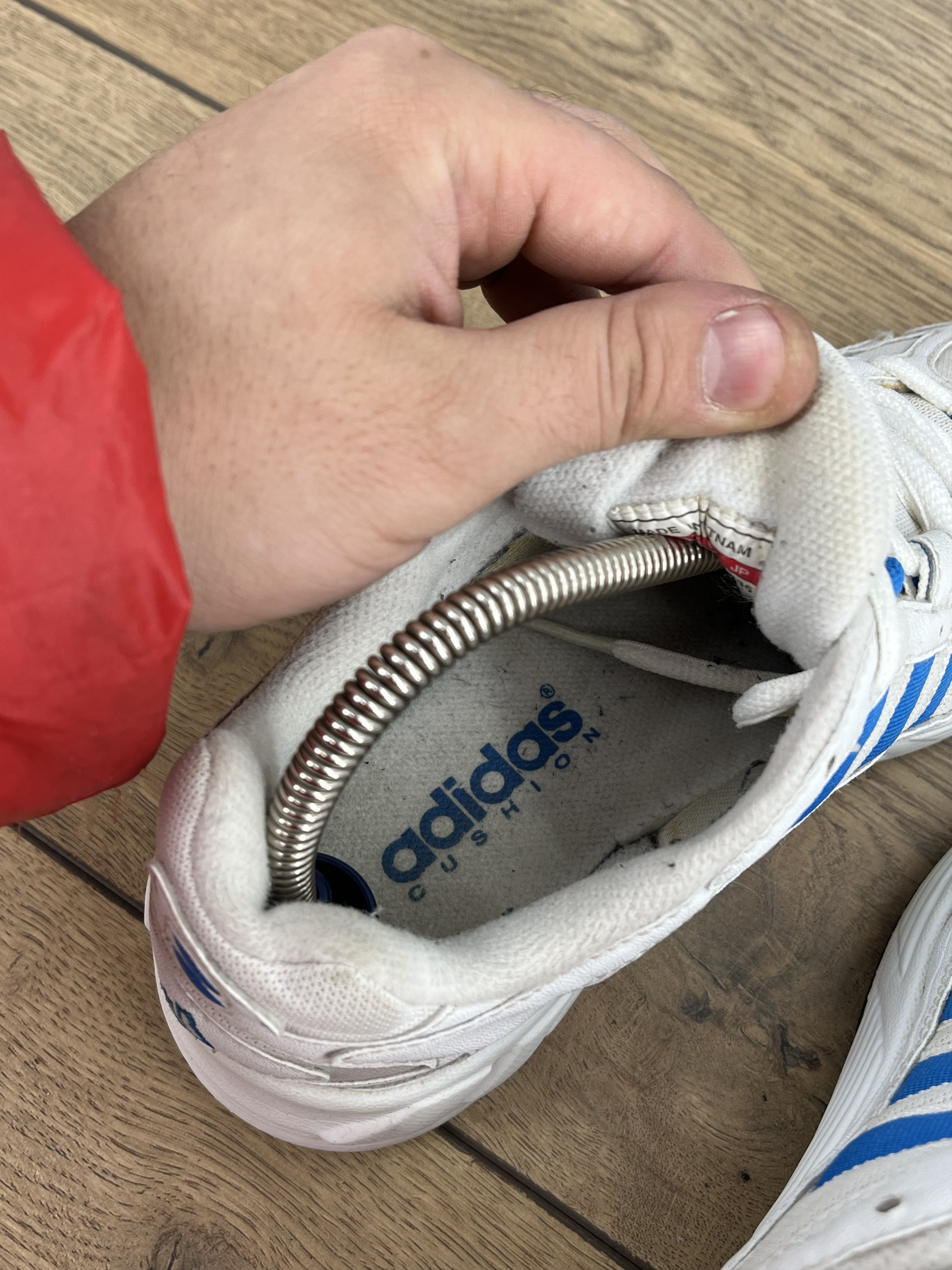 Adidas Vintage 90s Adidas Sneakers White Blue Trainers EU 38 Size US 6.5 / IT 36.5 - 9 Thumbnail