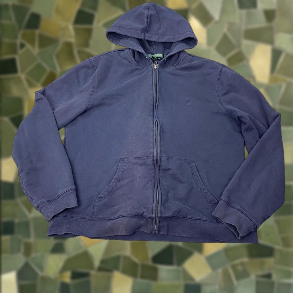Ralph Lauren Lauren Ralph Lauren Hoodie Women XL Navy Full Zip Hooded Sweatshirt Womens Size XL / US 12-14 / IT 48-50 - 1 Thumbnail