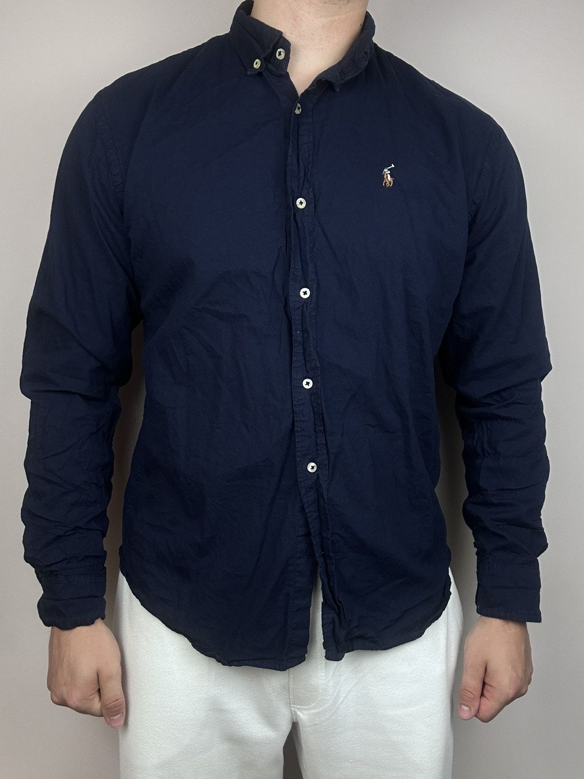 Polo Ralph Lauren Polo Ralph Lauren shirt dark navy slim fit size XL Size US XL / EU 56 / 4 - 2 Thumbnail