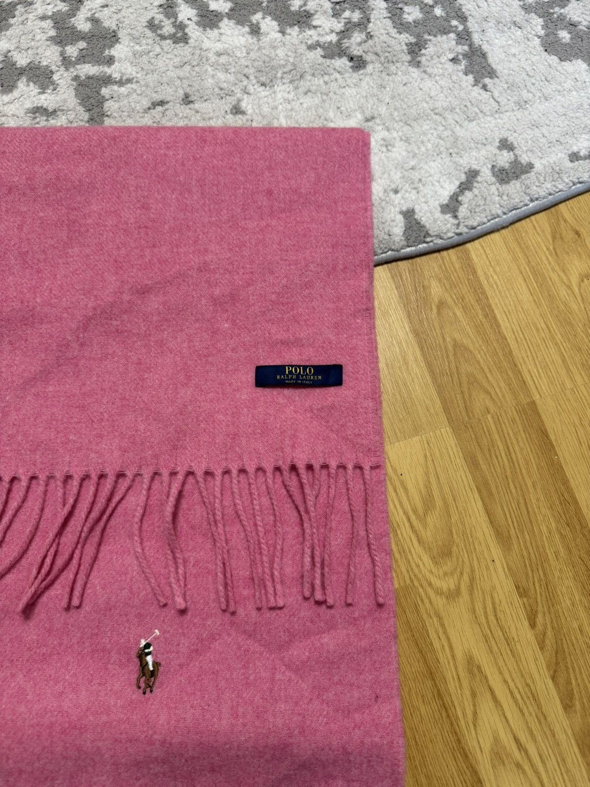 Polo Ralph Lauren Polo Ralph Lauren Pink Wool Scarf Iconic Size ONE SIZE - 3 Thumbnail