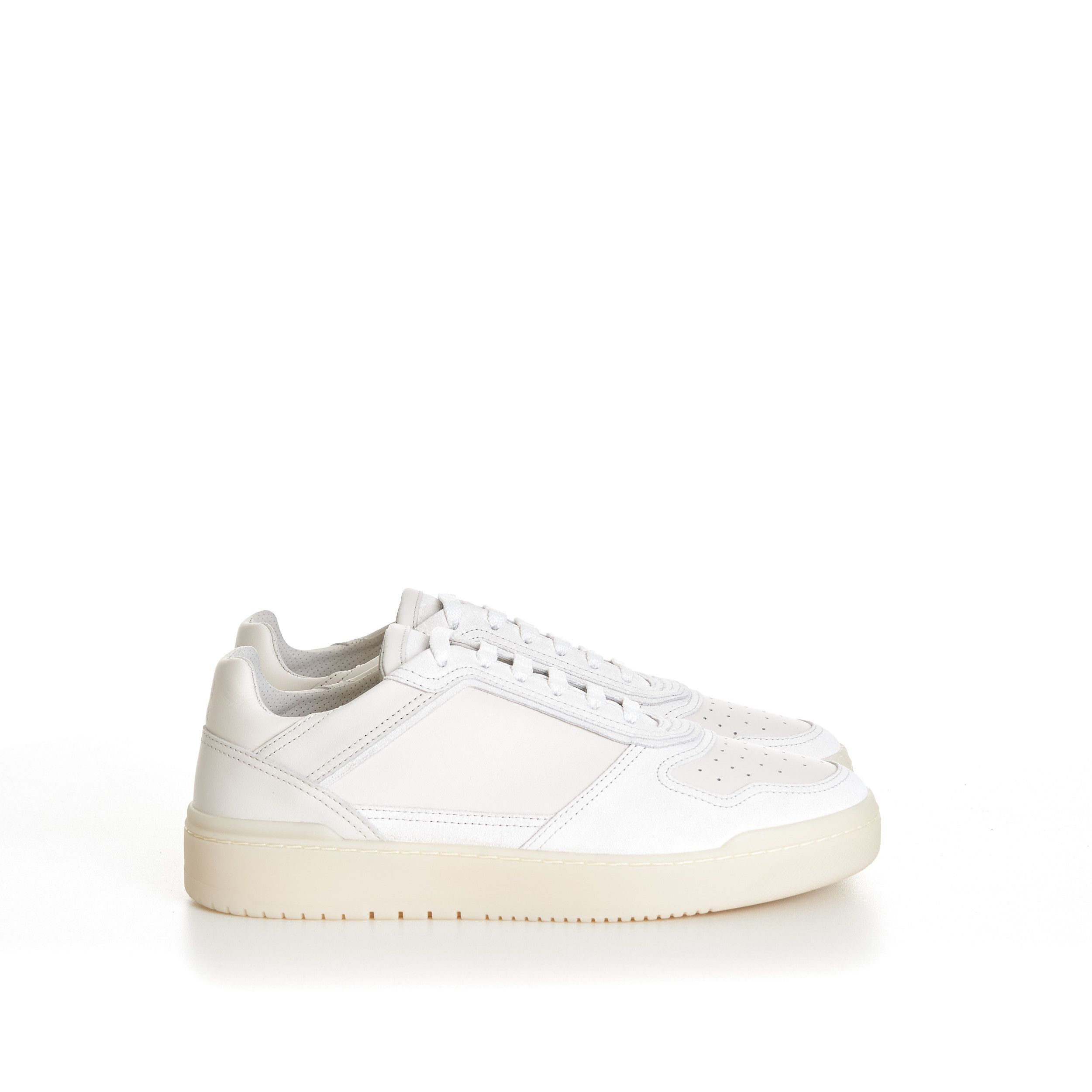 Brunello Cucinelli Semi-Polished Calfskin And Washed Suede Basket Sneakers Size US 6 / EU 39 - 8 Thumbnail