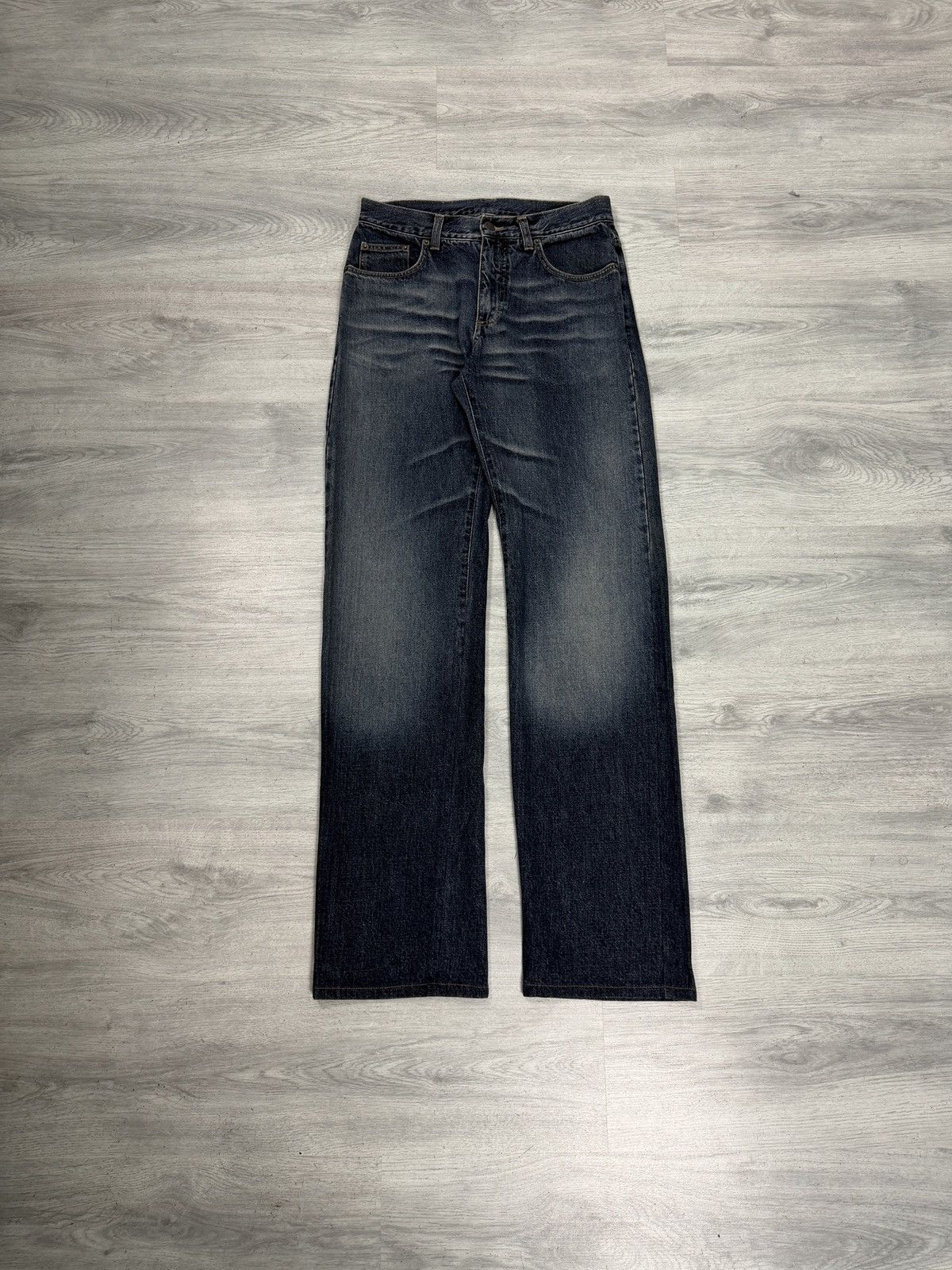 Gucci By Tom Ford 1990’s Blue Faded Whiskered Denim Jeans