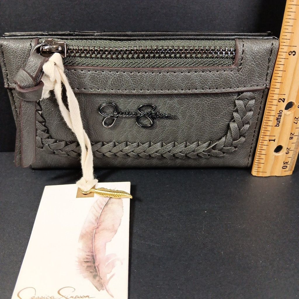 Jessica Simpson Jessica Simpson Jaclyn Faux Leather Fold Over Wallet Black Size ONE SIZE - 9 Thumbnail