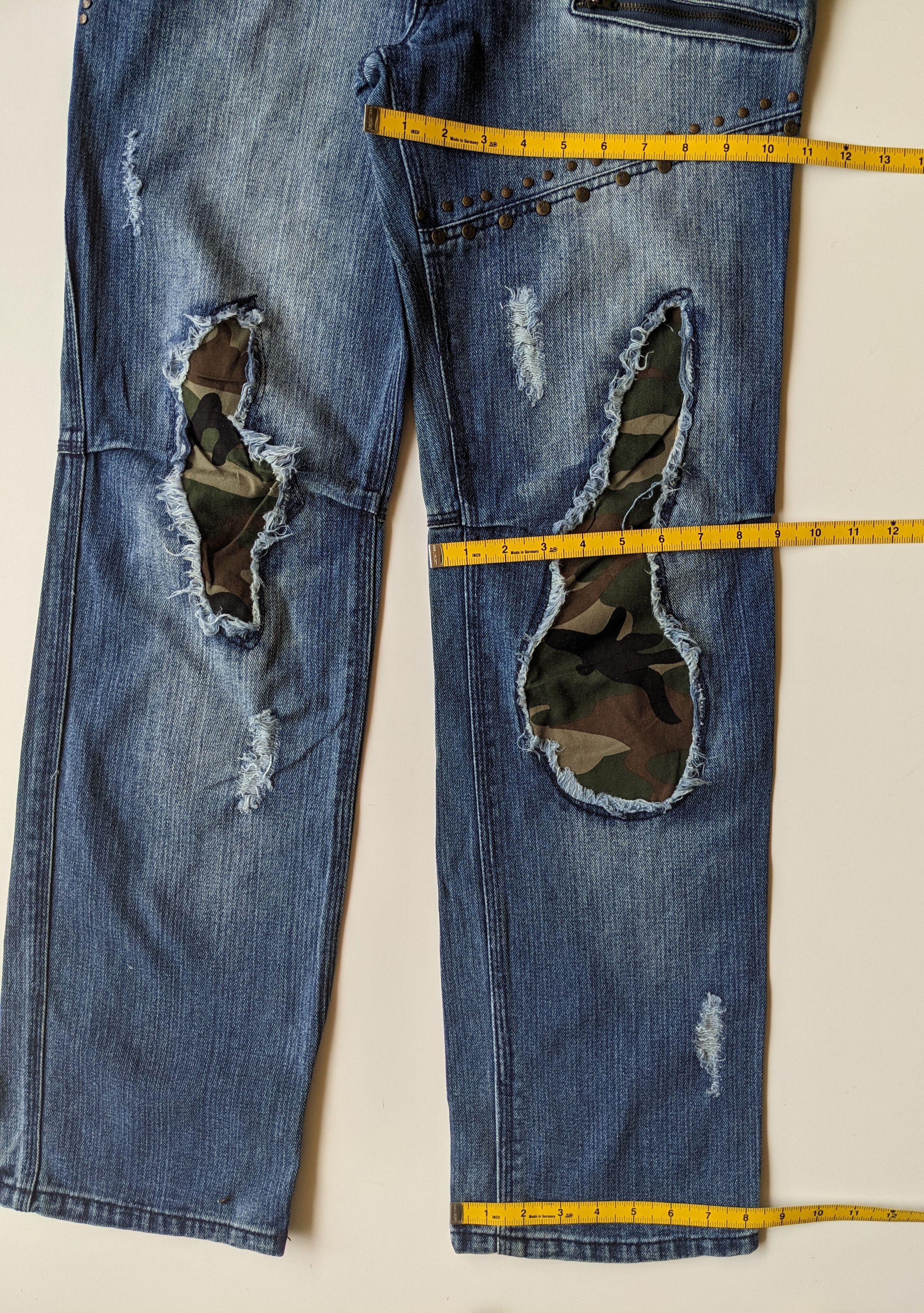 GOSTAR DE FUGA × If Six Was Nine × Japanese Brand Acid Jazz Men patchwork clawmark jeans Size US 33 - 10 Thumbnail