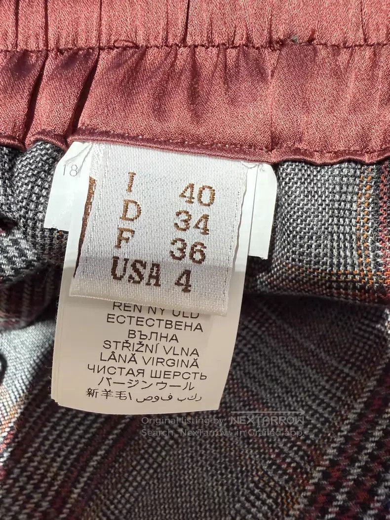 Brunello Cucinelli Brunello Cucinelli Beaded Wool Houndstooth Skirt Size 26" / US 2 / IT 38 - 9 Thumbnail