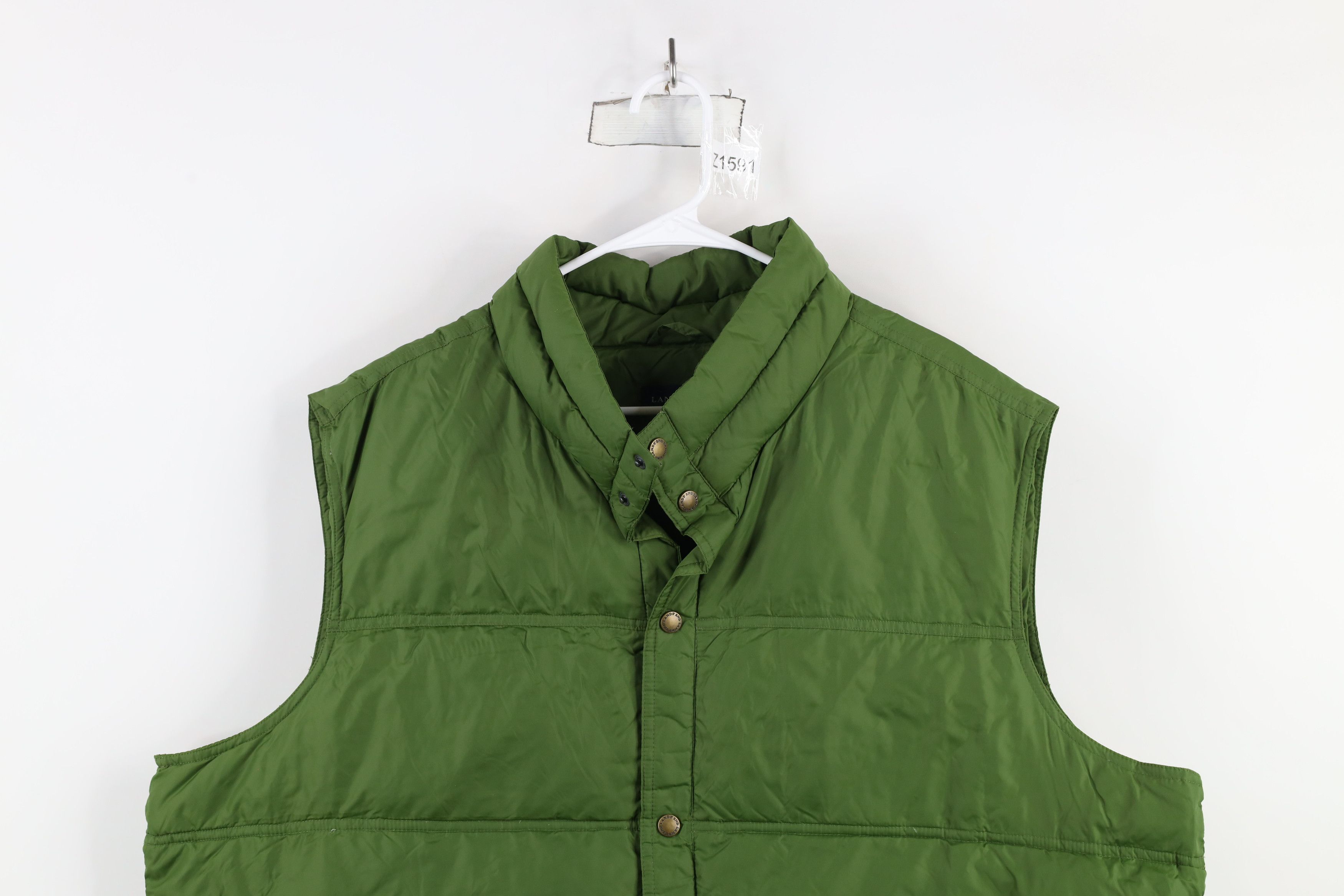Lands' End × Vintage Vintage Lands End Down Insulated Puffer Vest Jacket Green Size US XXL / EU 58 / 5 - 2 Thumbnail
