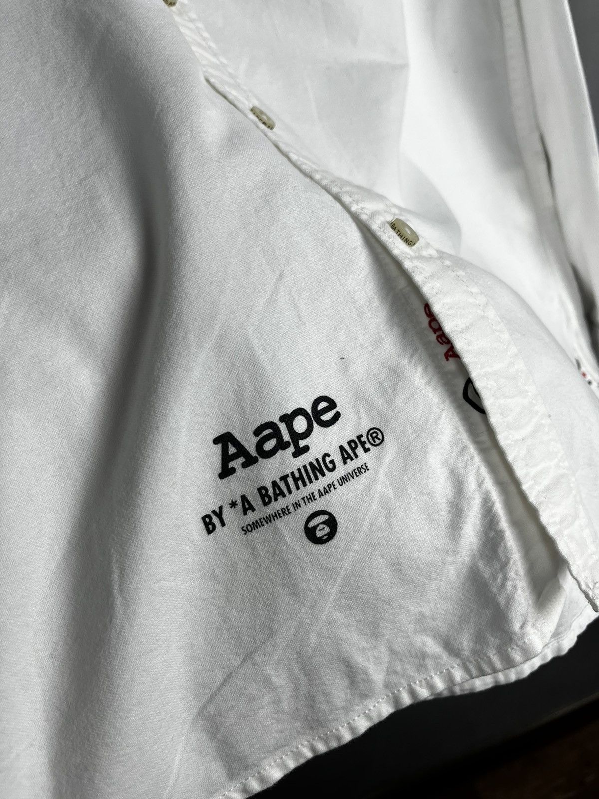 Bape AAPE By A BATHING APE BAPE White Button Down Shirt Size US L / EU 52-54 / 3 - 8 Thumbnail