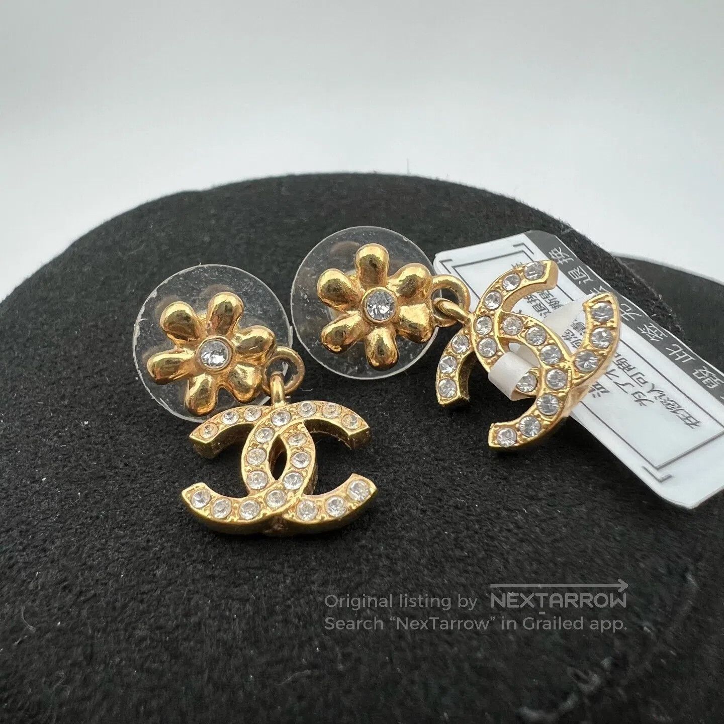 Chanel Chanel Double C-band diamond earrings Size ONE SIZE - 1 Thumbnail