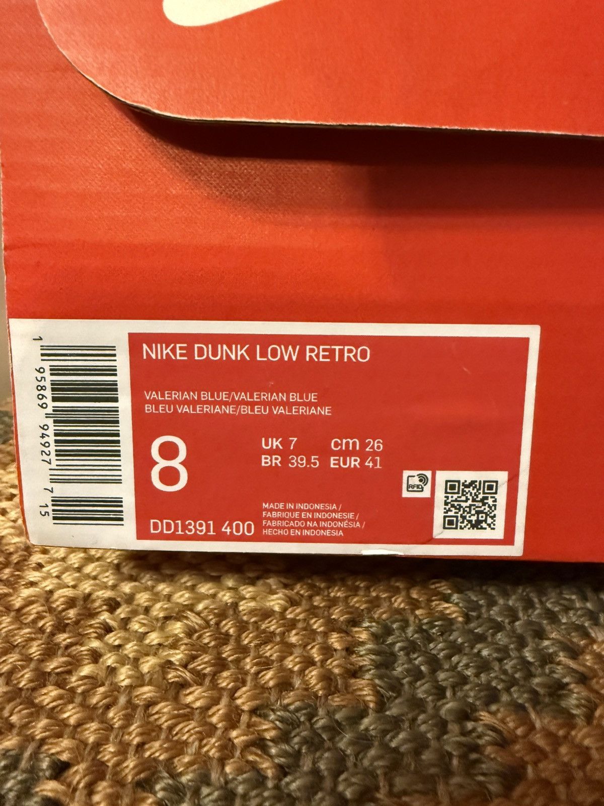 Nike Nike Dunk Low Retro Valerian Blue Size US 8 / EU 41 - 11 Thumbnail