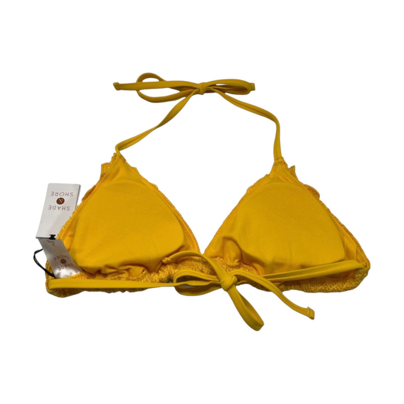 Other Shade & Shore - Women's Crochet Halter Triangle Bikini Top - Size ONE SIZE - 4 Thumbnail