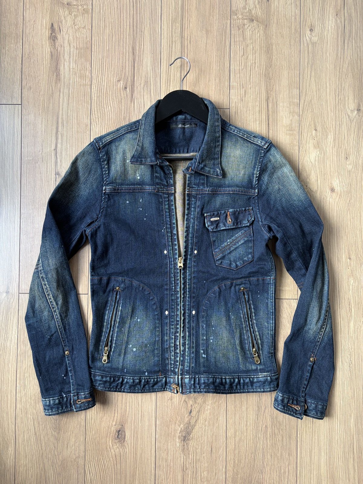 Johnbull Johnbull y2k Style Denim Painter Buckle Cinch Back Jacket Size M / US 6-8 / IT 42-44 - 5 Thumbnail