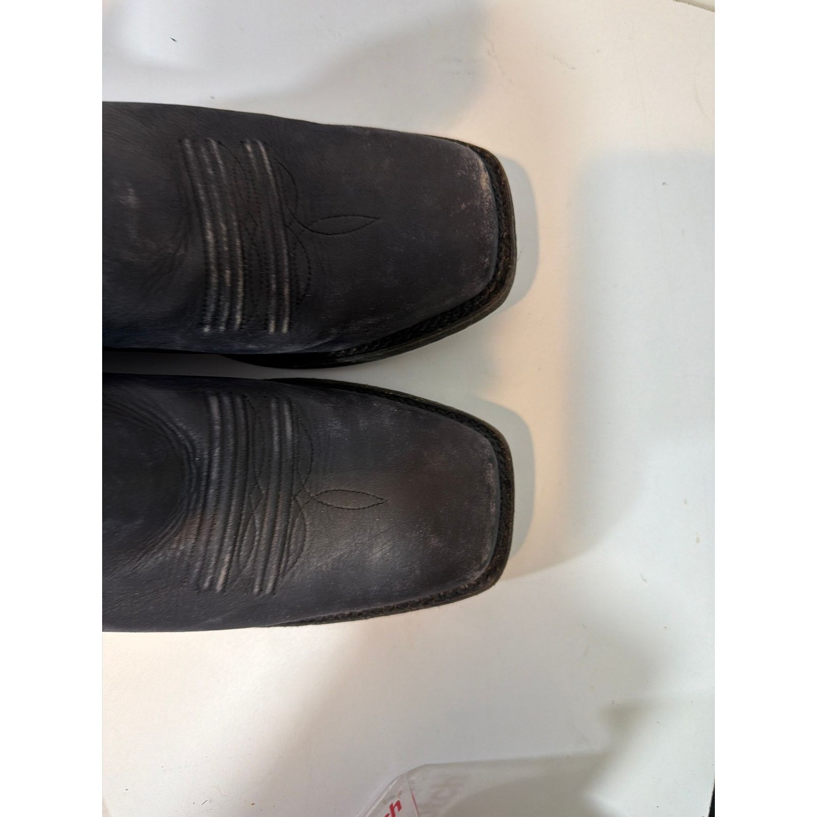 Ariat Ariat Size 10.5 EE Black Leather Square Toe Cowboy Boots Size US 10 / EU 43 - 6 Thumbnail
