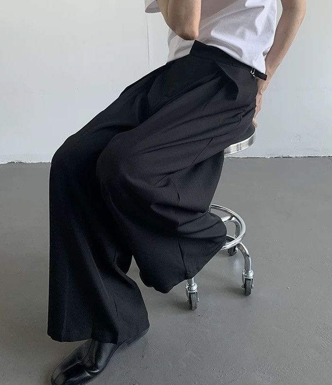 Japanese Brand × Vintage Cleanfit retro pleated buckle loose fit pants Size US 30 / EU 46 - 4 Thumbnail