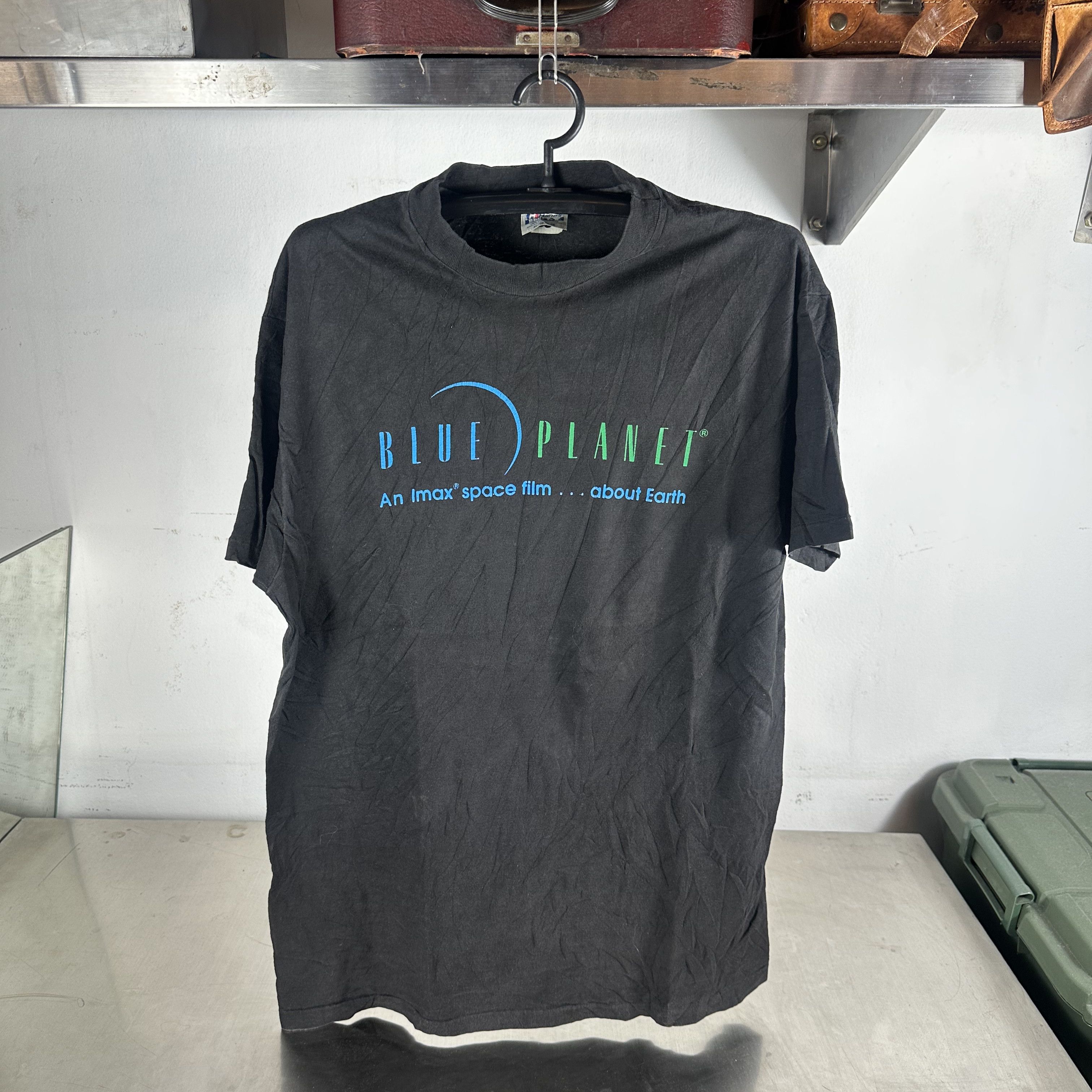 Vintage 1990 Blue Planet Imax Space Film Promo Single Stitch T-Shirt Size US XL / EU 56 / 4 - 1 Thumbnail