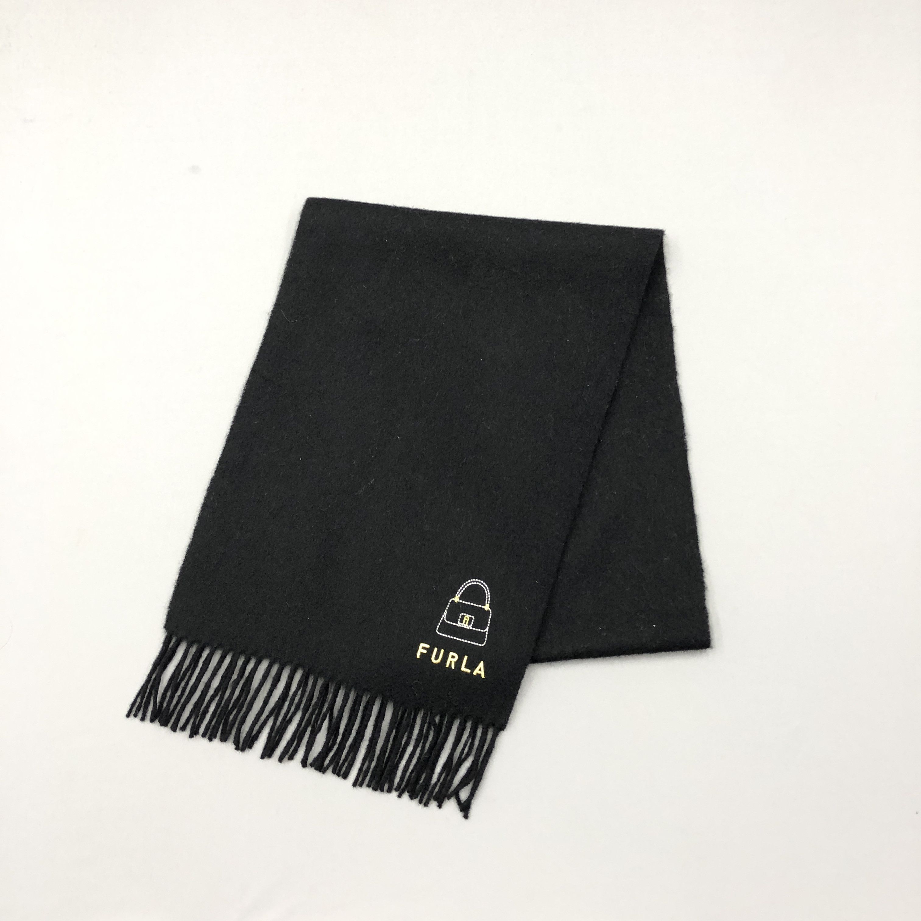 Furla Vintage Y2K Furla Scarf Muffler Fringe Wool Scarves Size ONE SIZE - 3 Thumbnail