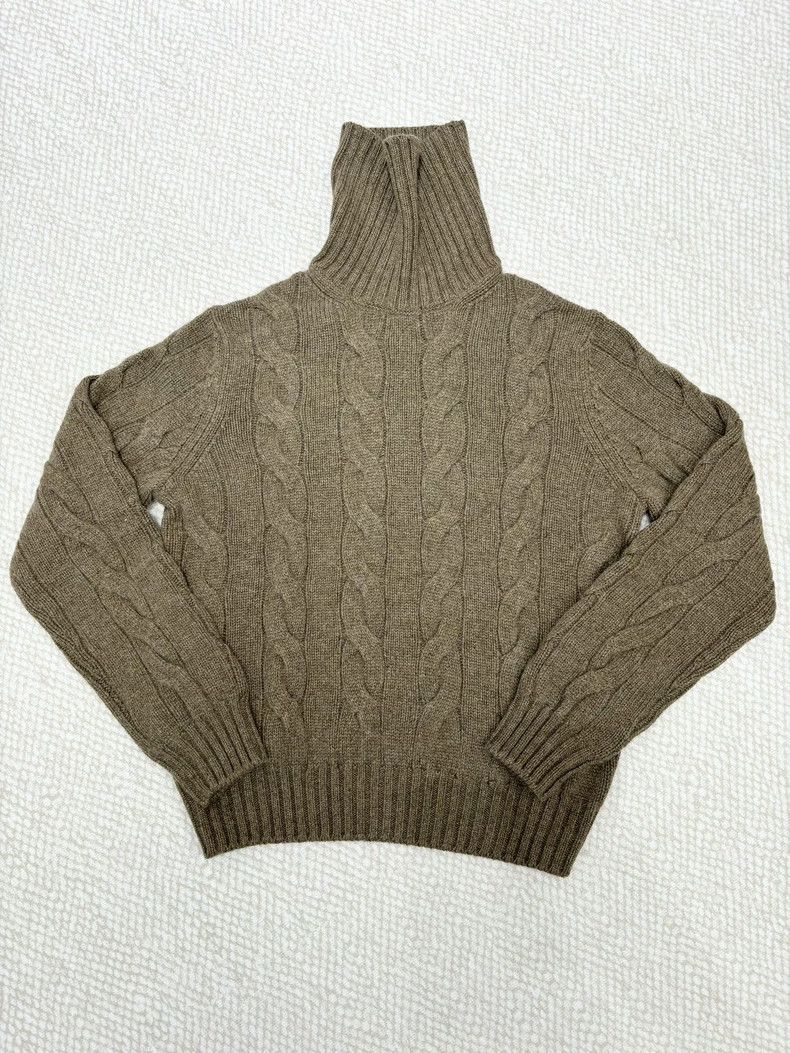 Loro Piana LORO PIANA Classic twill knitting of high collar sweater Size XS / US 0-2 / IT 36-38 - 1 Thumbnail