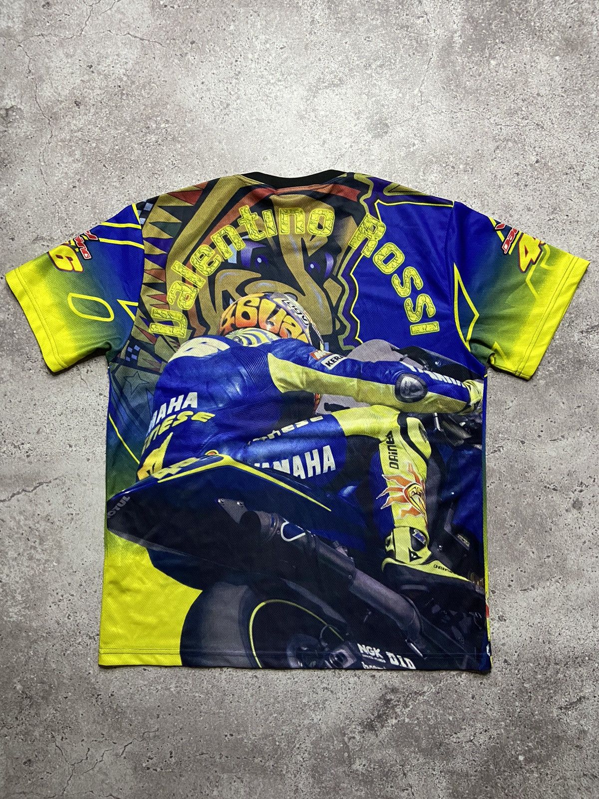 NASCAR × Vintage Valentino Rossi The Doctor Vintage 90s Hype Jersey Shirt Size US L / EU 52-54 / 3 - 2 Thumbnail