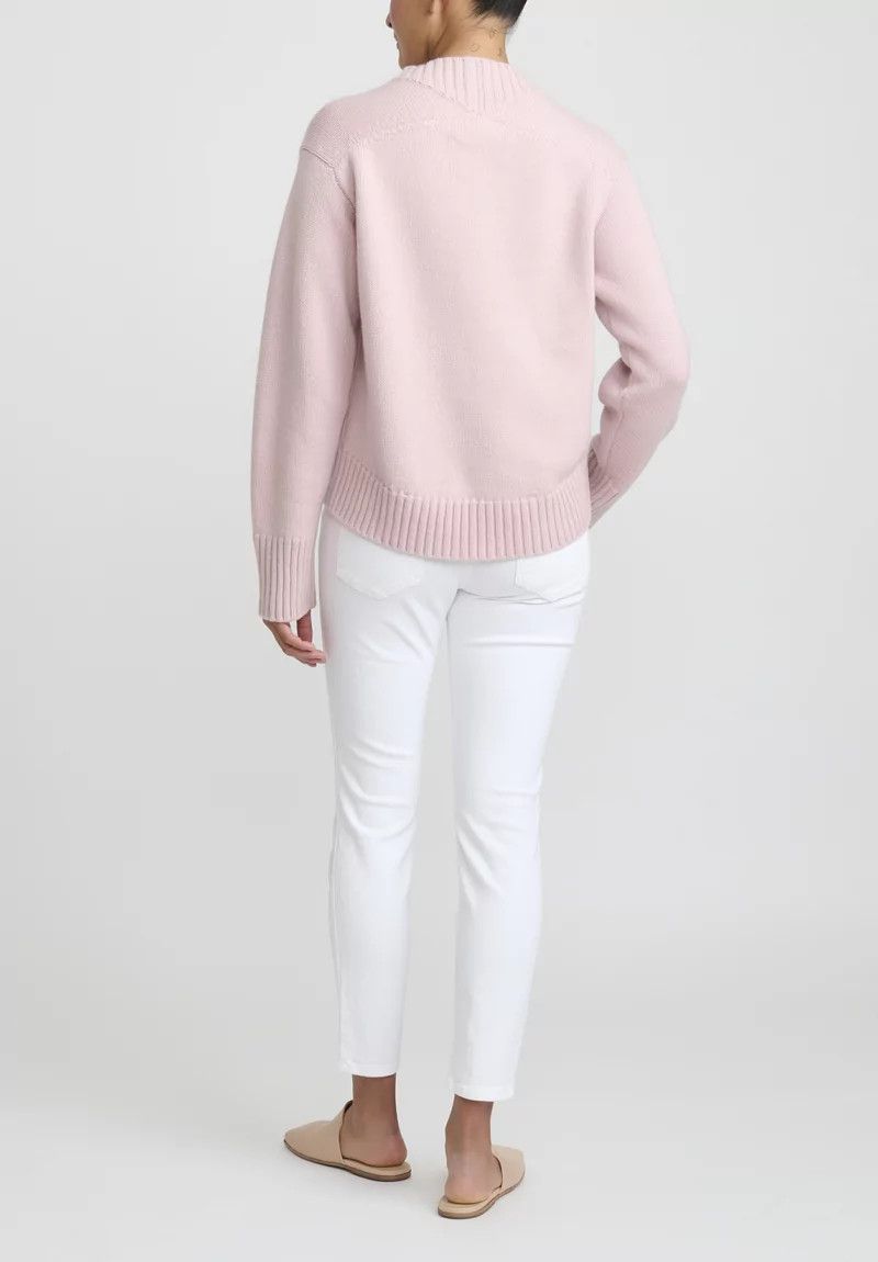 Jil Sander o1y1025 Cashmere Blend Sweater in Light Pink Size XS / US 0-2 / IT 36-38 - 5 Thumbnail