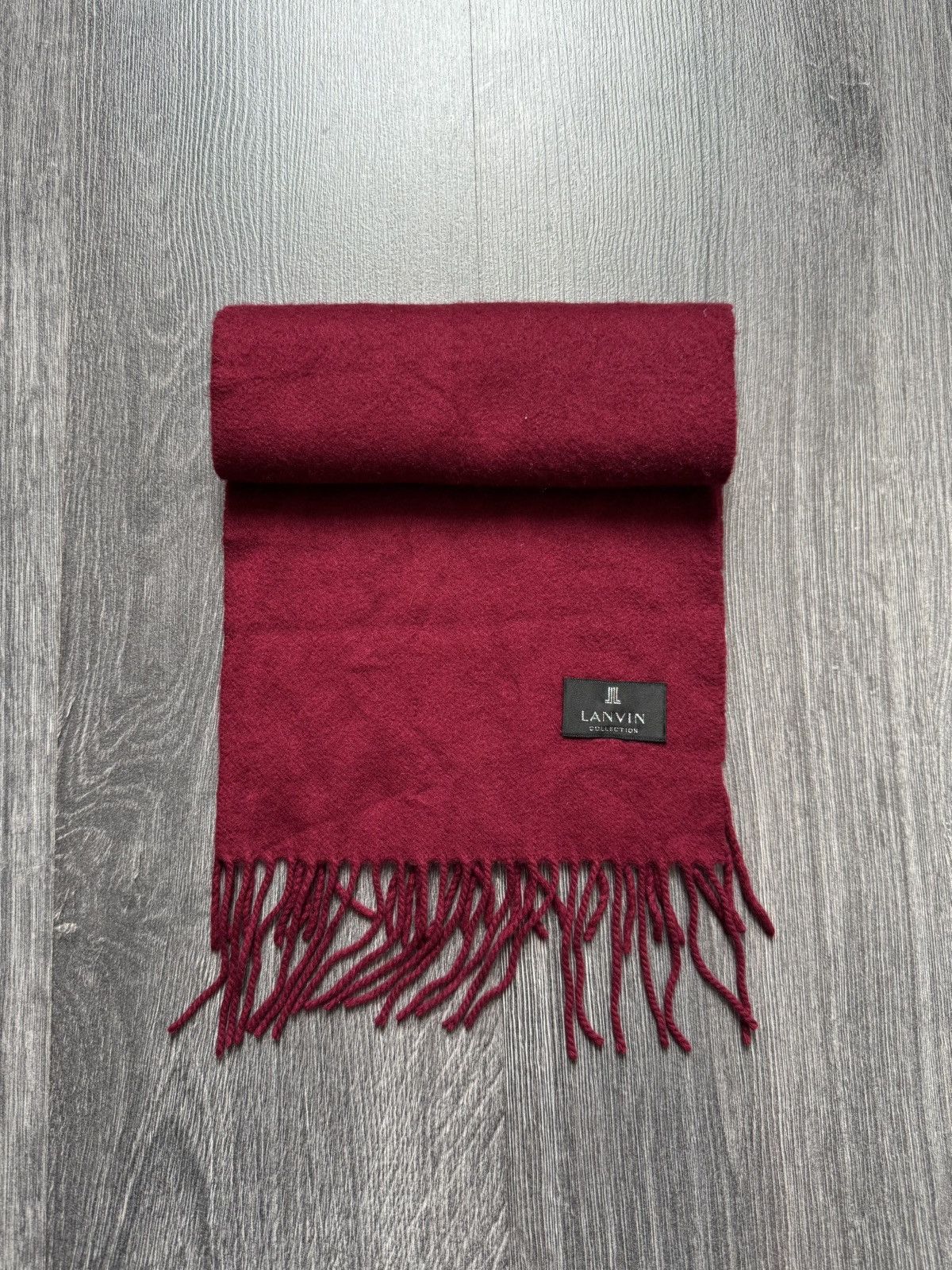 Vintage Lanvin Burgundy Scarf