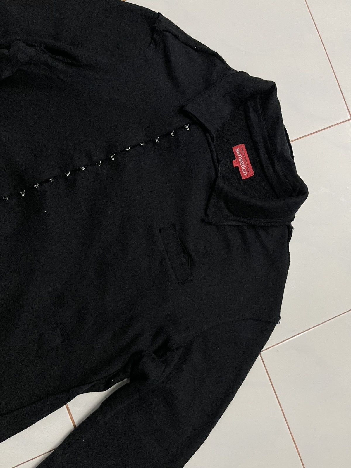 If Six Was Nine 2000s SEMANTIC DESIGN COTTON JACKET CROSS DESIGN Size US L / EU 52-54 / 3 - 9 Thumbnail