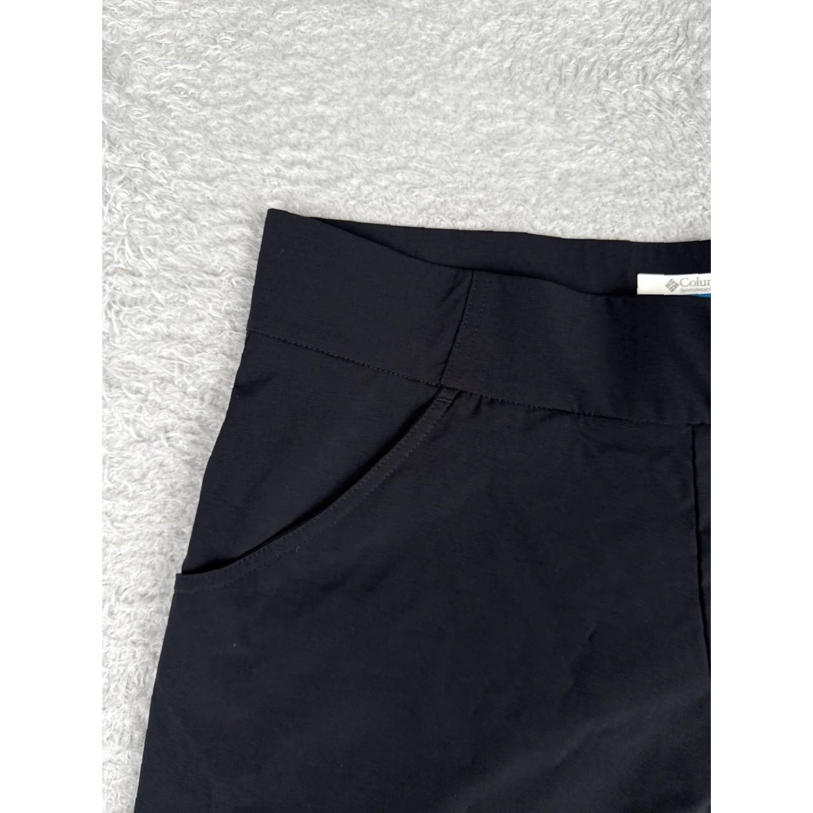 Vintage Columbia Shorts Womens Large Black Chino Pull On Stretch Hiking Walking Nylon Size 36" / US 14 / IT 50 - 4 Thumbnail