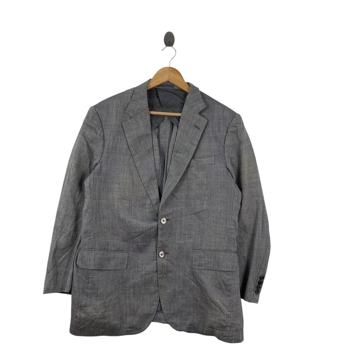 Burberry Vintage BURBERRY LONDON Striped 2 Button Blazer Coat Jacket Size US M / EU 48-50 / 2 - 4 Thumbnail