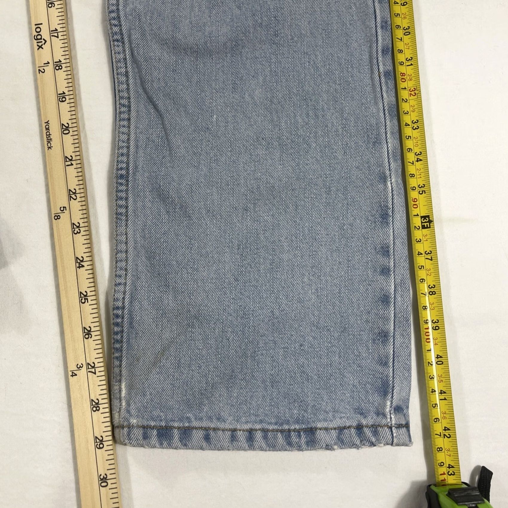 Levi's Levi's Denim Jeans 505 Regular Fit 33x32 Blue Distressed Men Size US 33 - 3 Thumbnail