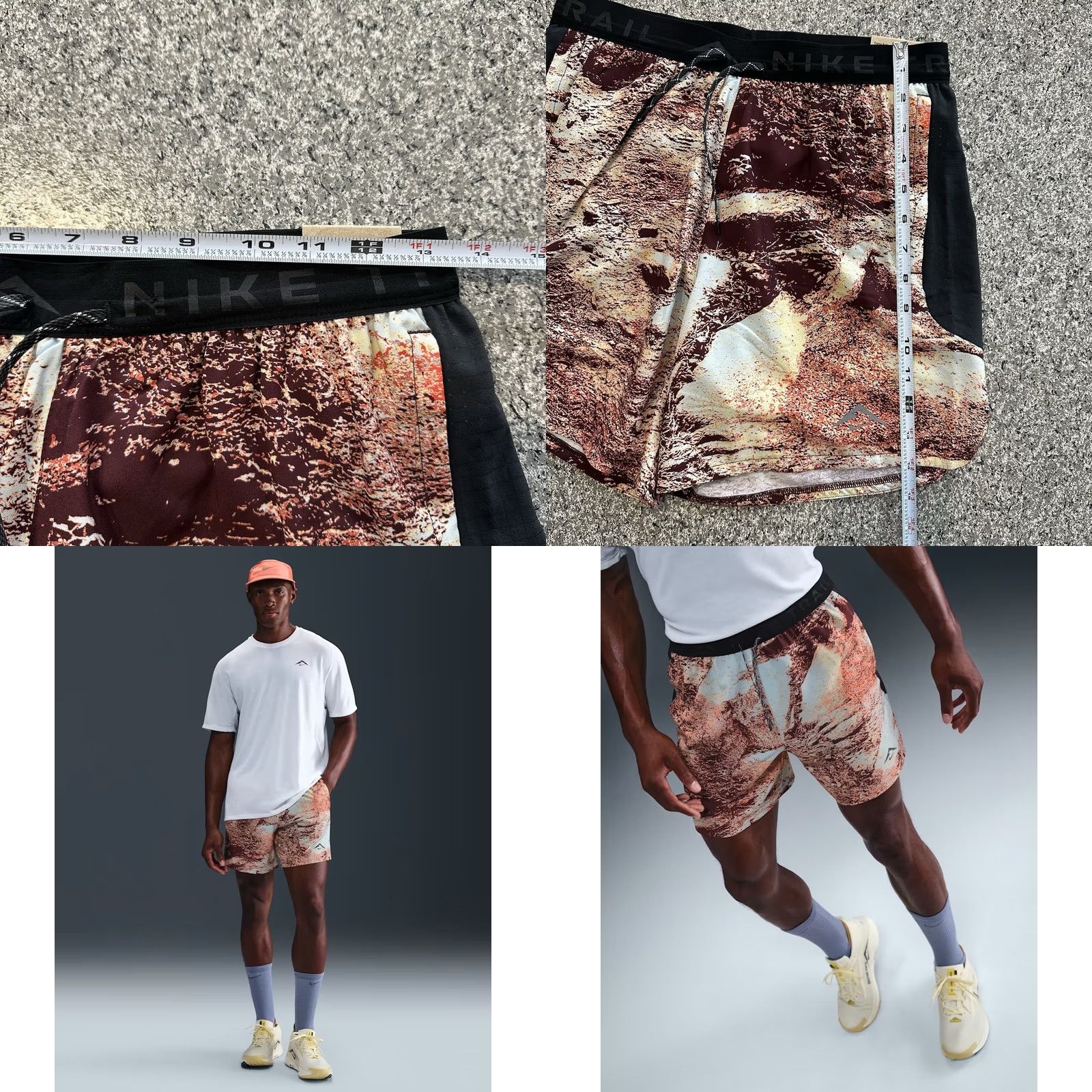 Nike Nike Trail Shorts Running 6” Mens S Brown Dri Fit Lined HV2162-133 AOP Outdoor Size US 29 - 8 Thumbnail