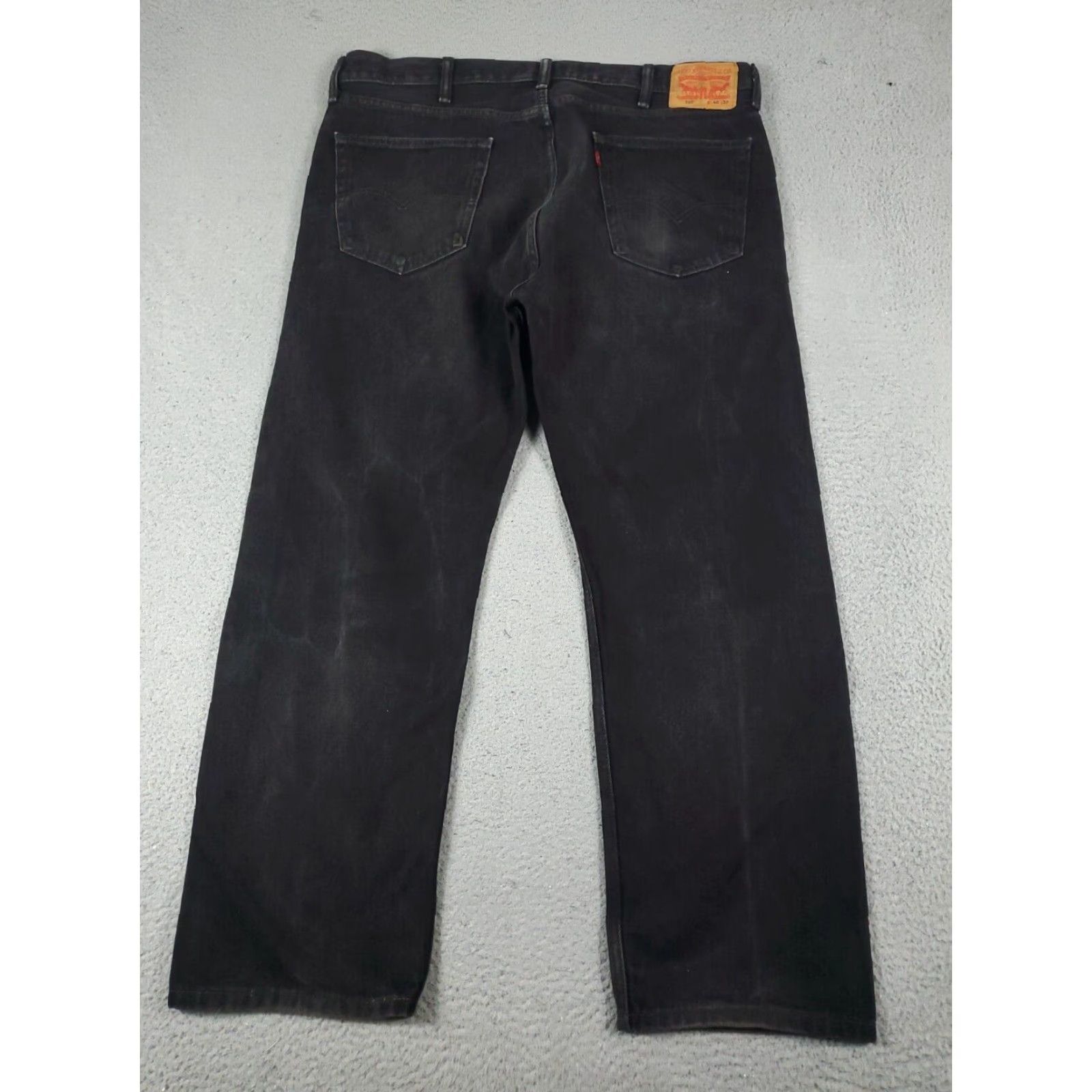 Levi's Levis Mens 40x30 Extra Large XL Black Gray Straight Leg Denim Jeans Pants Size US 40 / EU 56 - 6 Thumbnail
