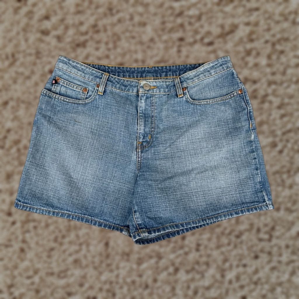 Polo Ralph Lauren Polo Ralph Lauren Women's Shorts 12 Denim Casual Chino 5-Pocket Mid Rise Blue Summer Size 34" / US 12 / IT 48 - 1 Thumbnail