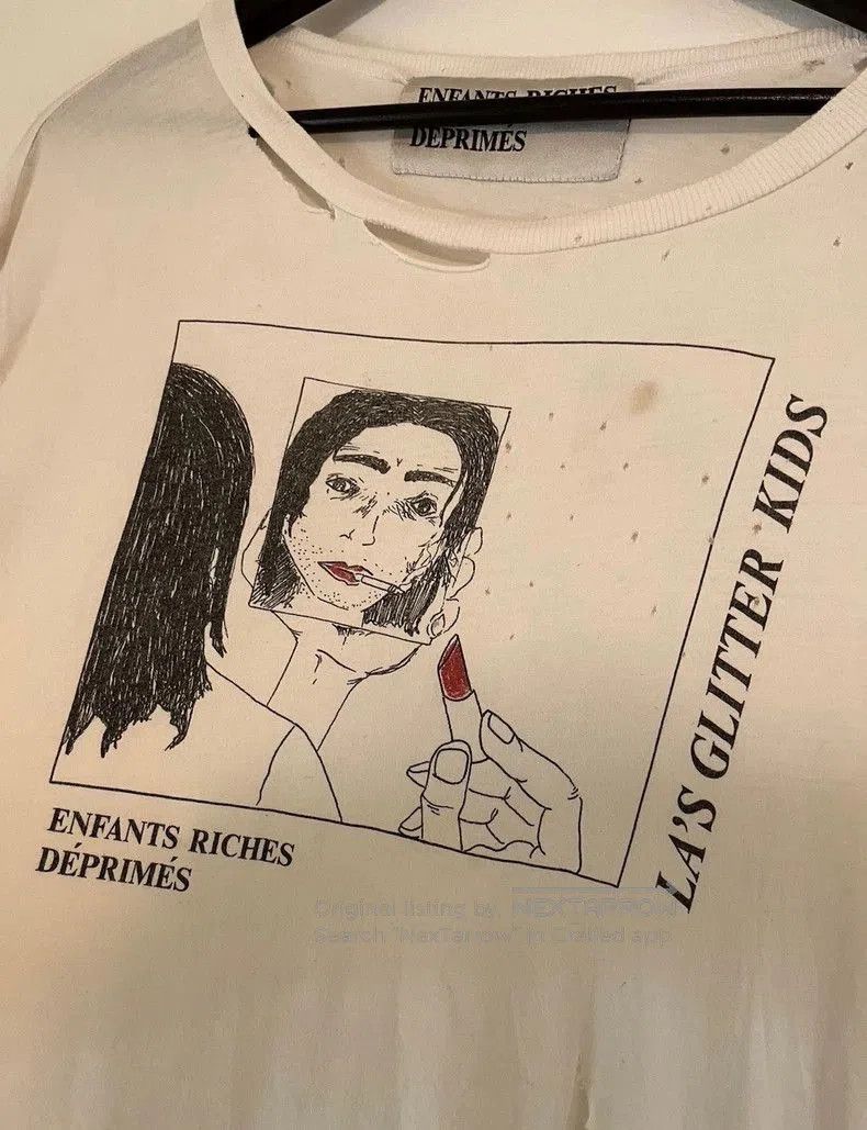 Enfants Riches Deprimes Children’s Lipstick Print Short Sleeve Shirt. Size US M / EU 48-50 / 2 - 5 Thumbnail