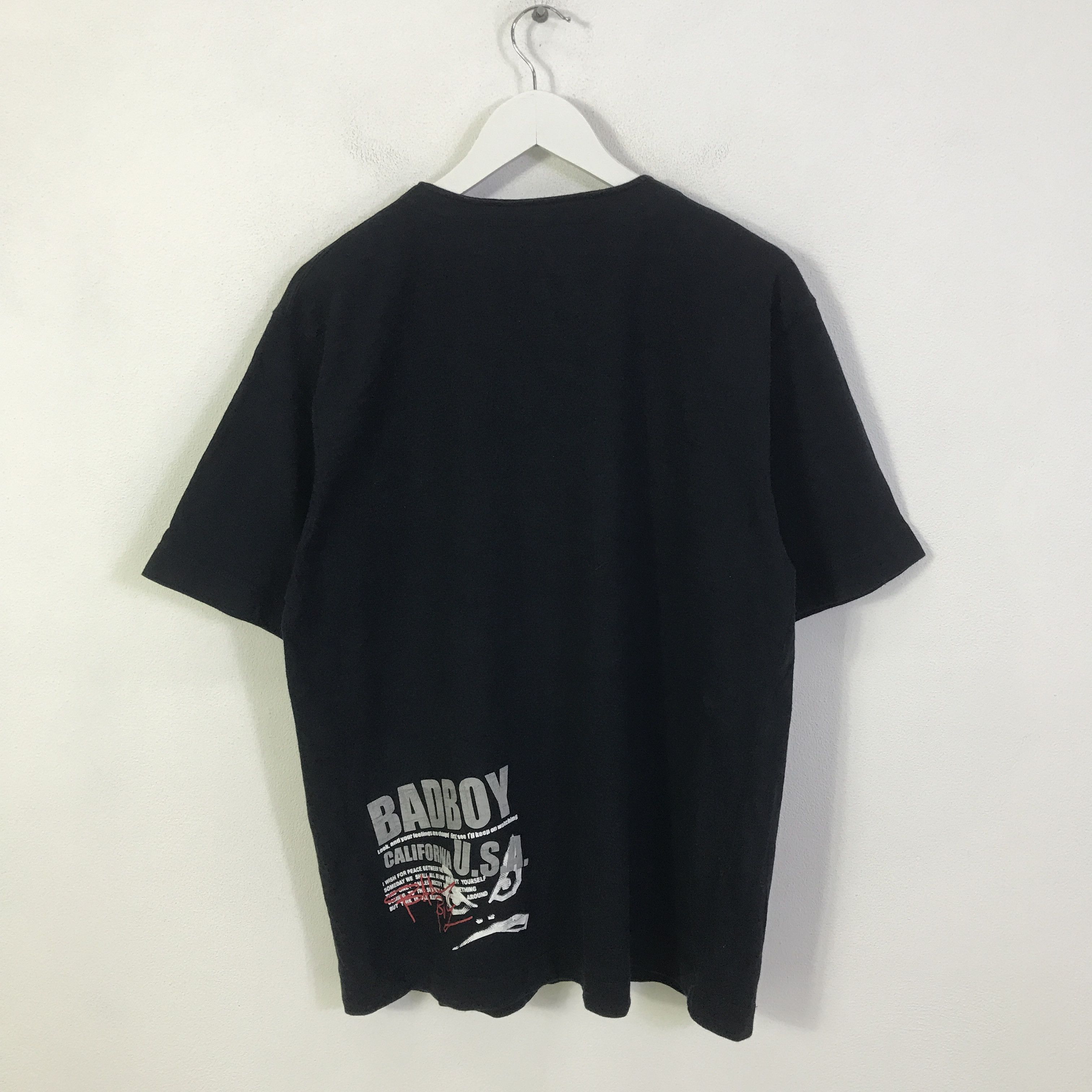 Japanese Brand BadBoy California usa Black Punk t-shirt K93B25 Size US L / EU 52-54 / 3 - 3 Thumbnail