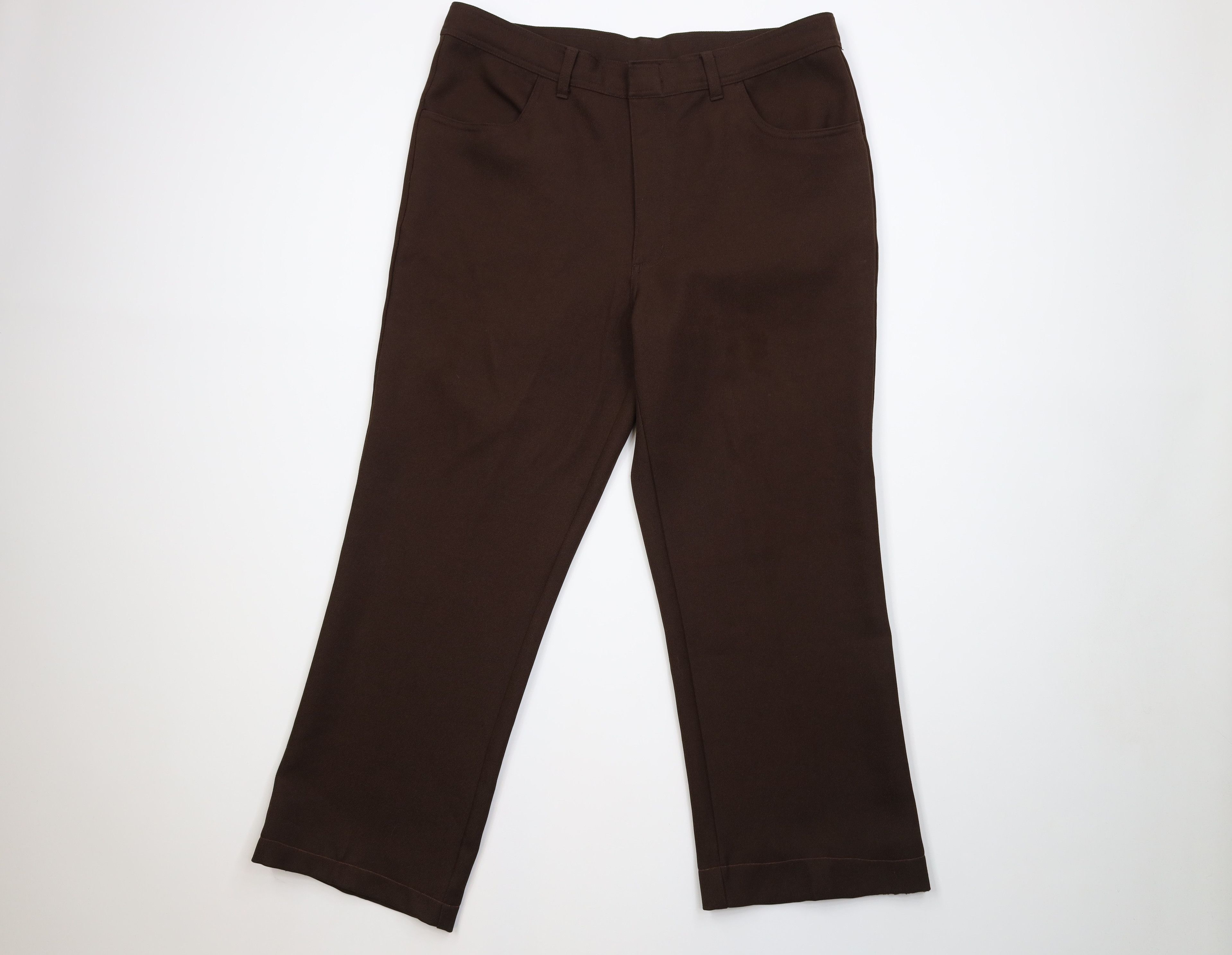 Vintage Vintage 90s Streetwear Flared Wide Leg Chino Pants Brown Size US 36 / EU 52 - 1 Thumbnail