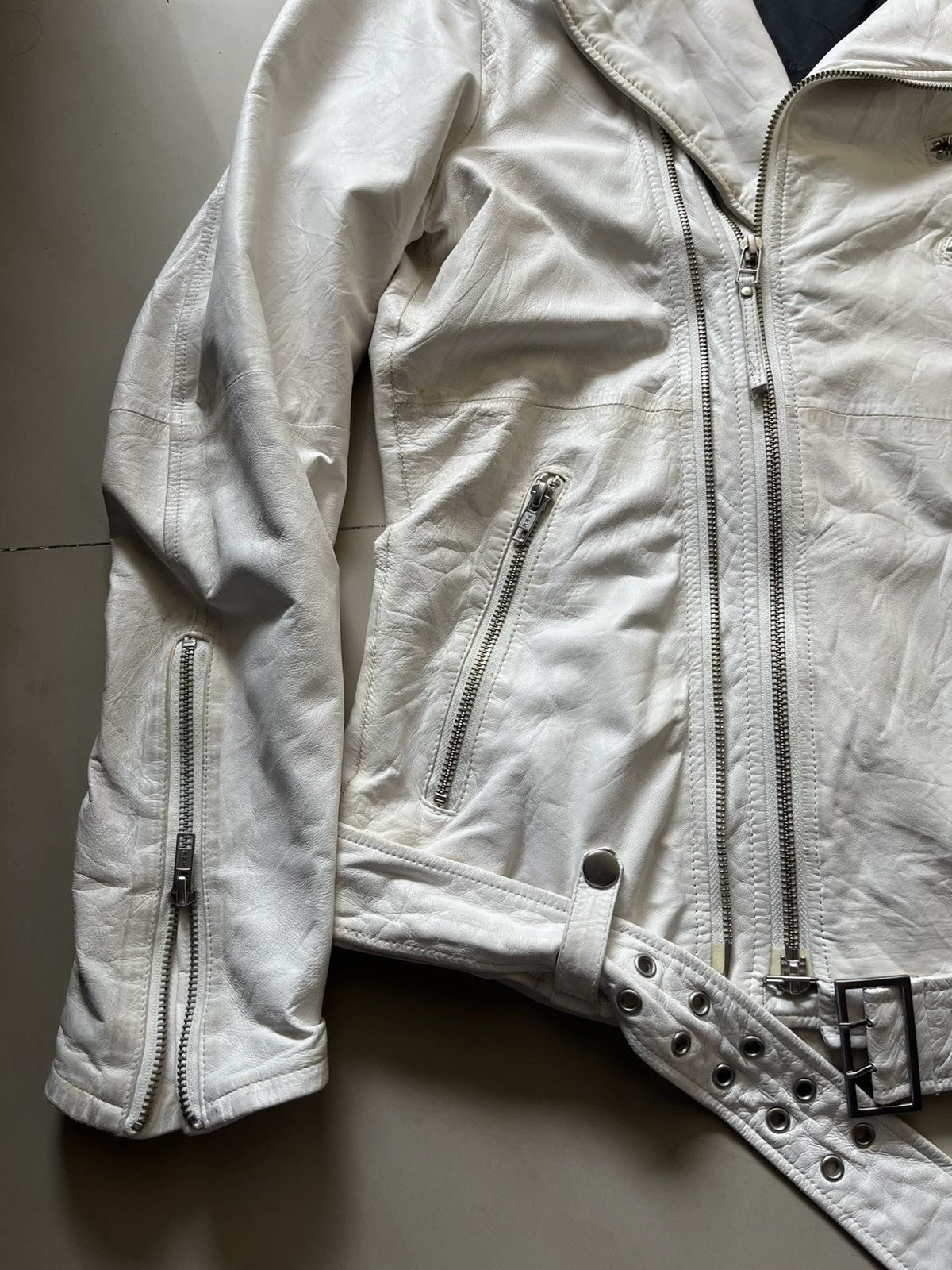 Japanese Brand Custom Culture white leather jacket Size US M / EU 48-50 / 2 - 6 Thumbnail