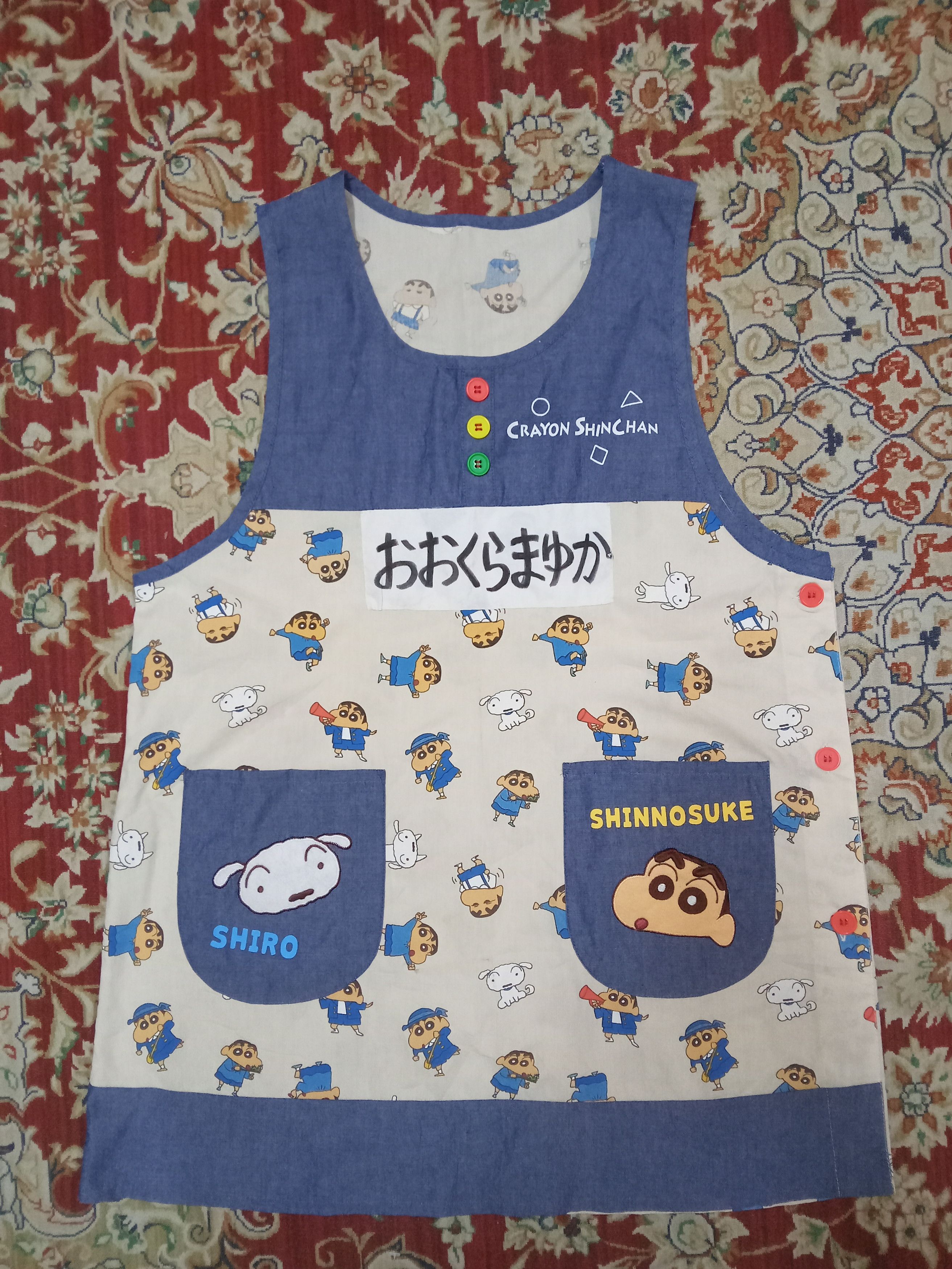 Japanese Brand Vintage Crayon SinChan Housewives Kitchen Shirt Size ONE SIZE - 1 Thumbnail