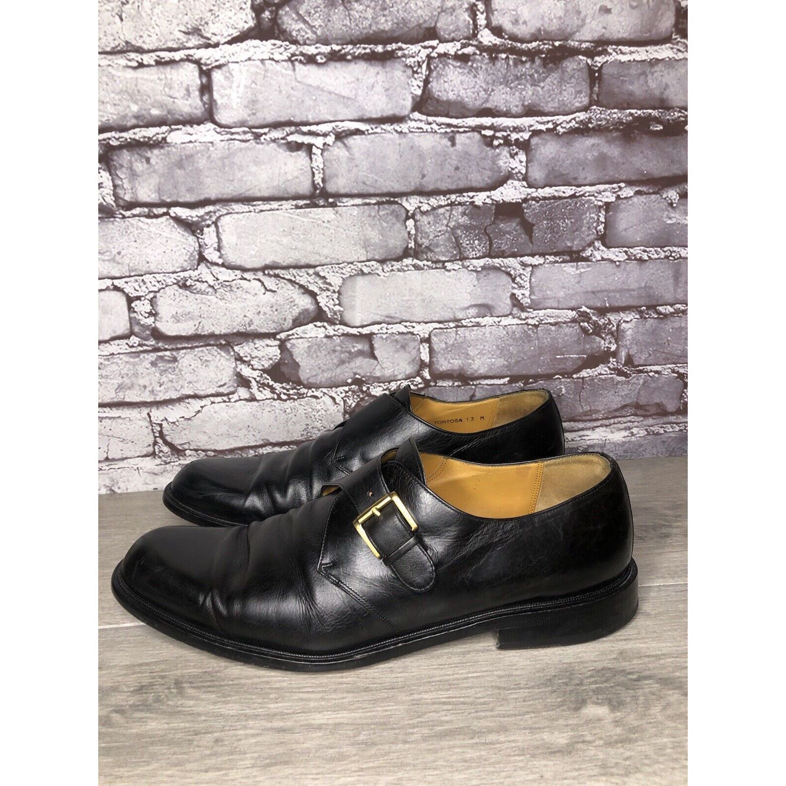 Mezlan Mezlan Tortosa Black Leather Monk Strap Leather Dress Shoes Size US 13 / EU 46 - 14 Thumbnail