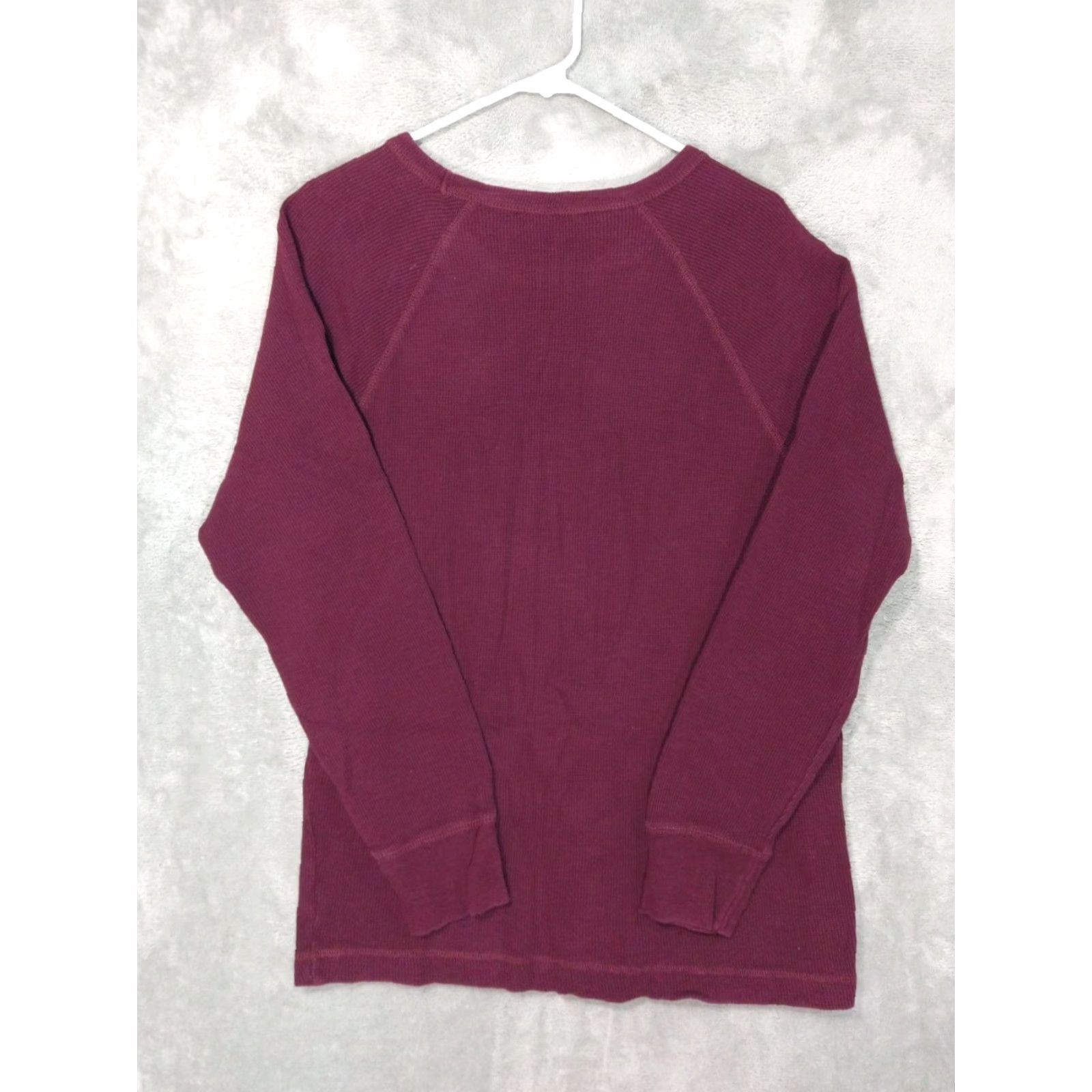 American Eagle Outfitters American Eagle Outfitters Long Sleeve Thermal Shirt Mens Large Red Classic Fit Waffle Knit Size US L / EU 52-54 / 3 - 2 Thumbnail